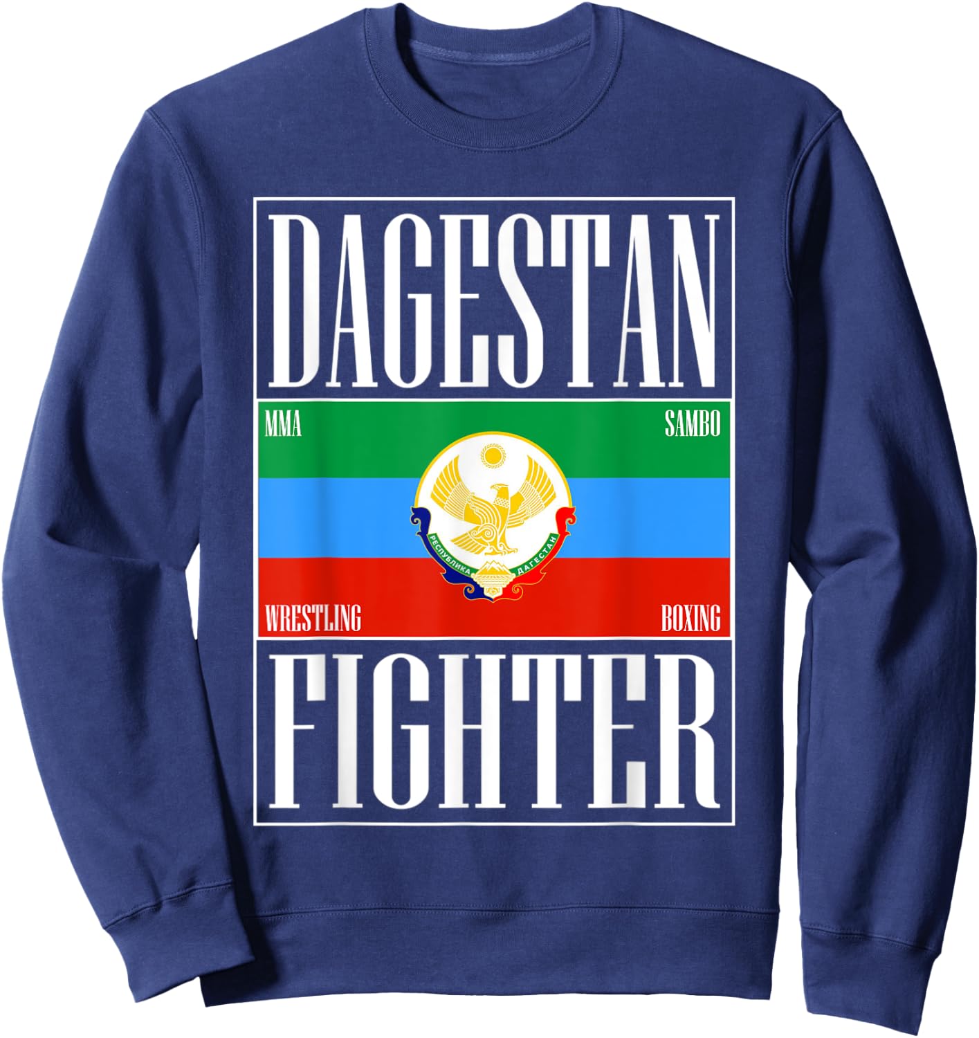 Dagestan Fighter Wear. Dagestan Eagle Sweatshirt - Sweatshirt | Navy
