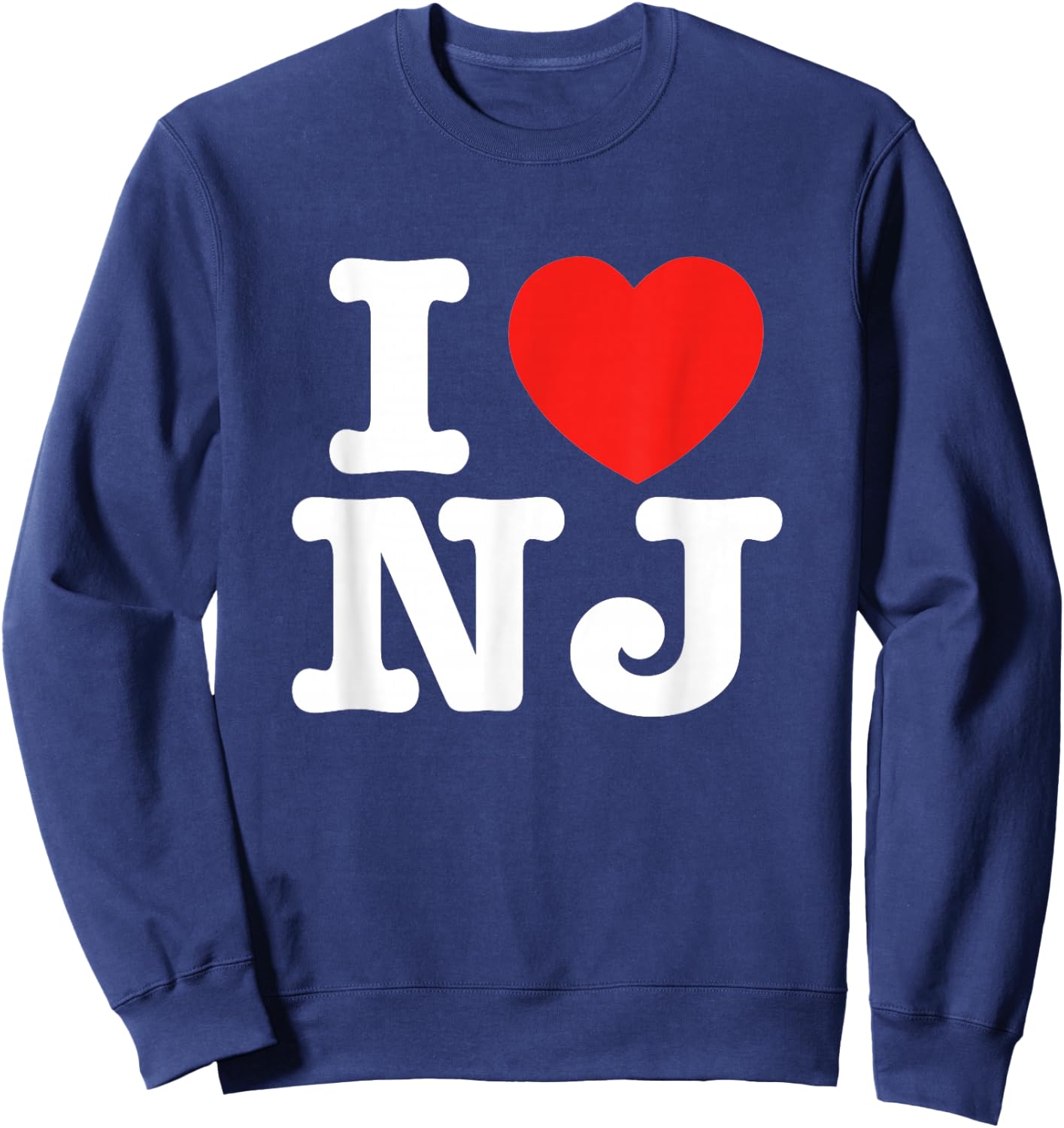 I Heart New Jersey (NJ) Love Sweatshirt - Sweatshirt | Navy