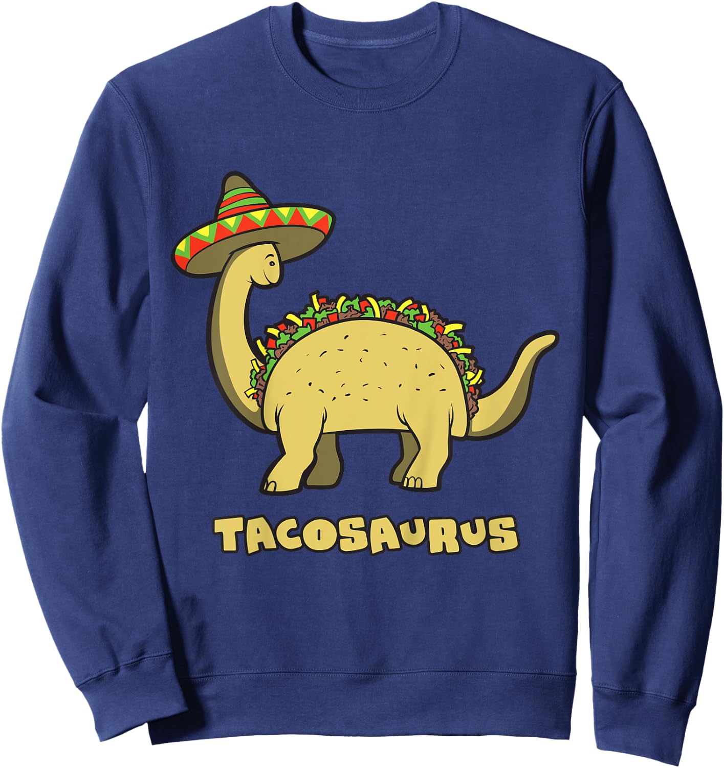 Funny Tacosaurus - Kids' Taco Dinosaur Gift Sweatshirt - Sweatshirt | Navy
