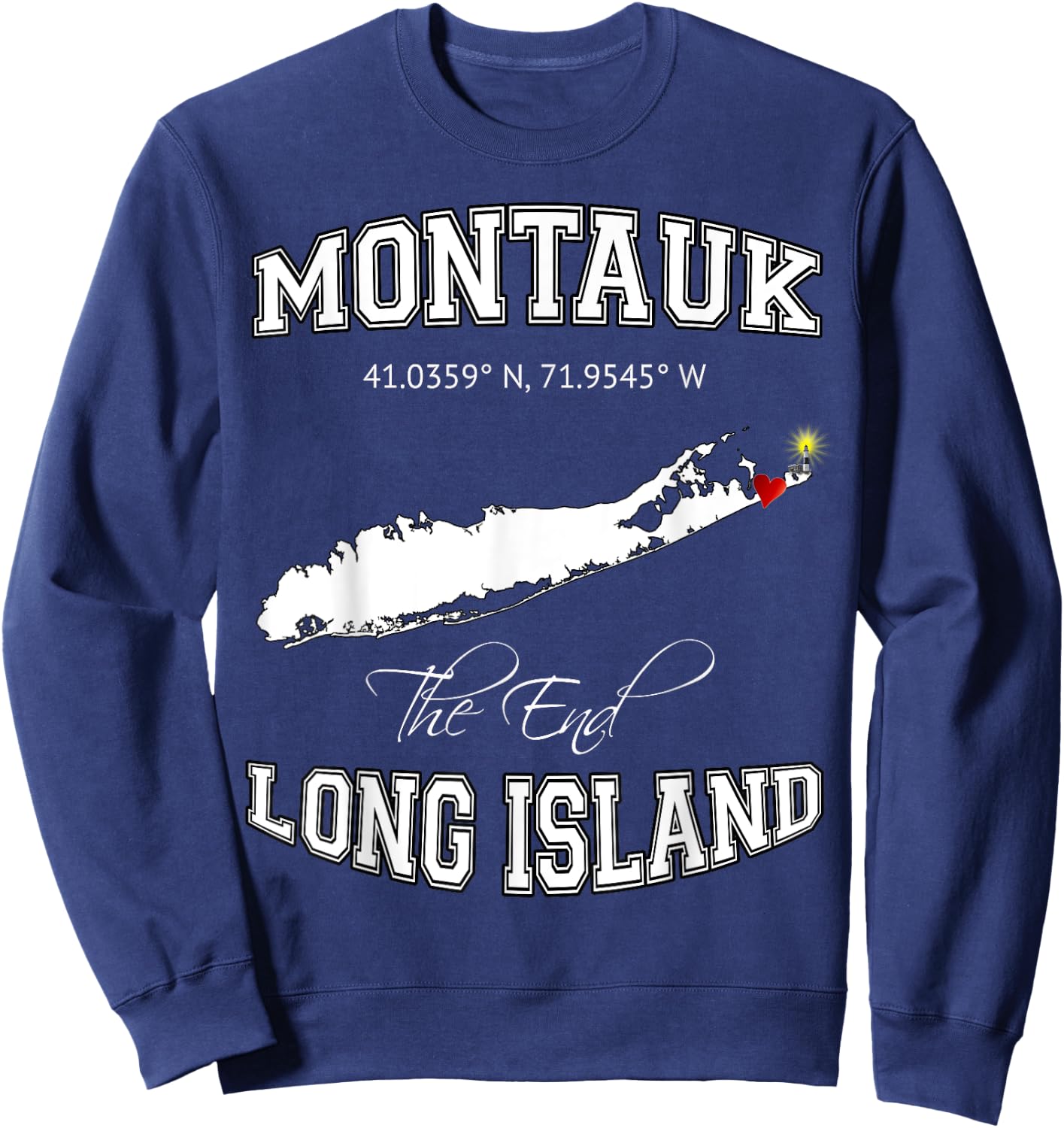 Montauk Long Island NY Sweatshirt - Sweatshirt | Navy