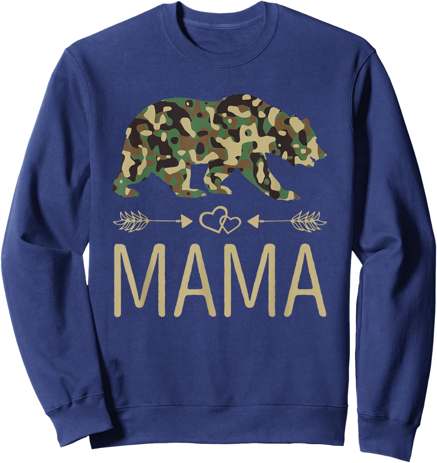 Mama Bear Camo Mother's Day Sweatshirt - Sweatshirt | Navy