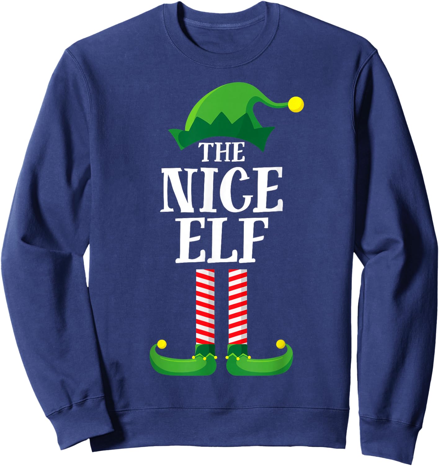 Nice Elf Matching Family Group Christmas Party Pyjamas Sweatshirt - Sweatshirt | Navy