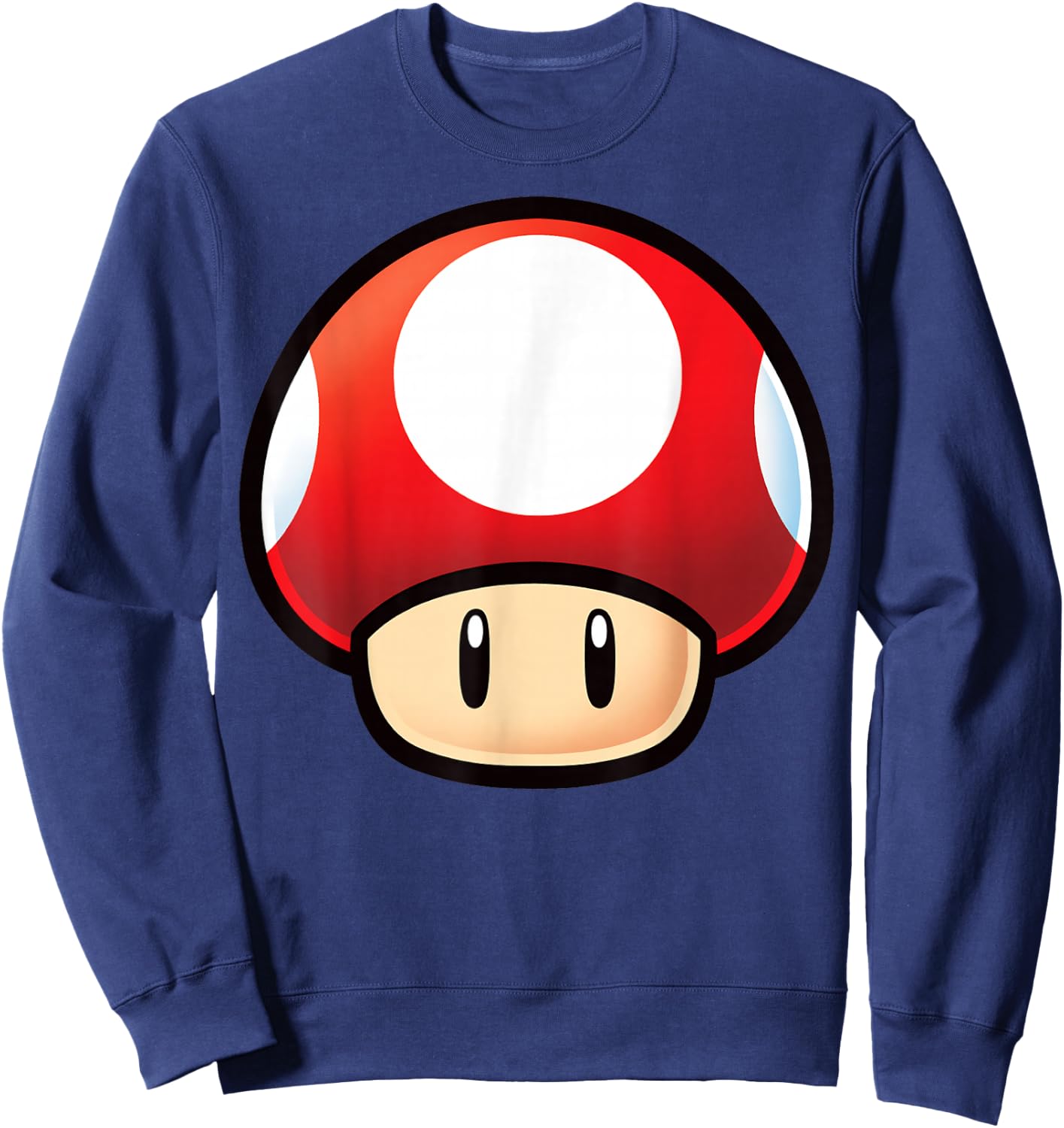 Super Mario Red Mushroom Big Face Sweatshirt - Sweatshirt | Navy