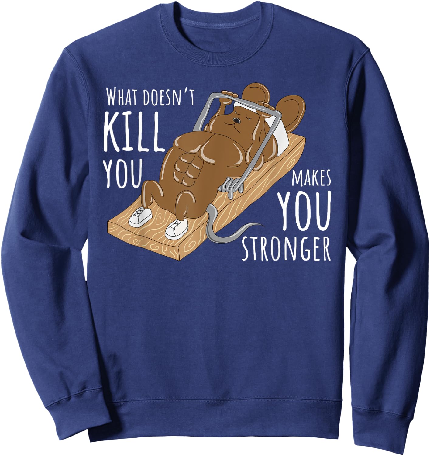 Gym Rat Workout Encouragement Funny Motivational Quote Gift Sweatshirt - Sweatshirt | Navy