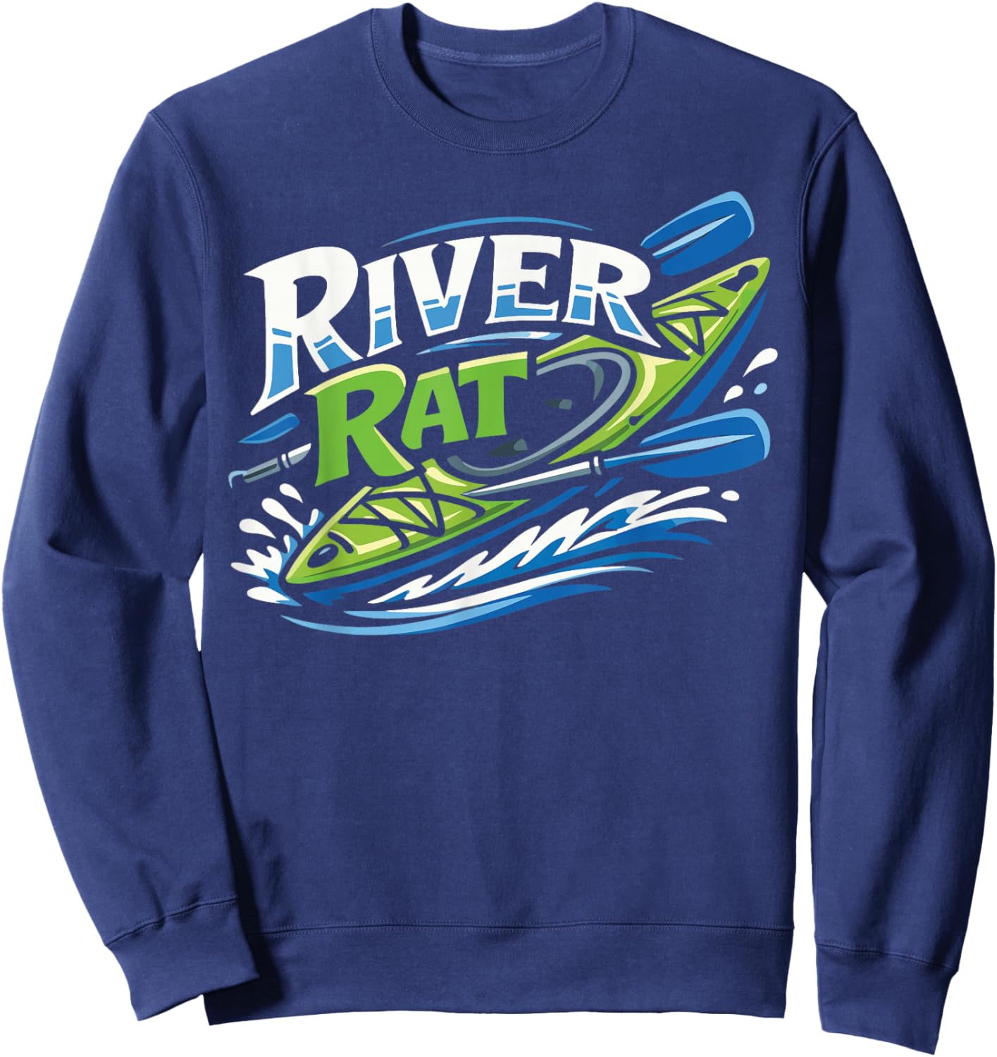 Kayaking Kayak River Rat Sweatshirt - Sweatshirt | Navy