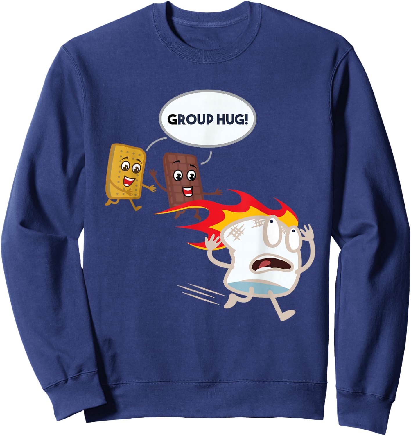 Funny Smores Camping Roasting Outdoor Women Sweatshirt - Sweatshirt | Navy