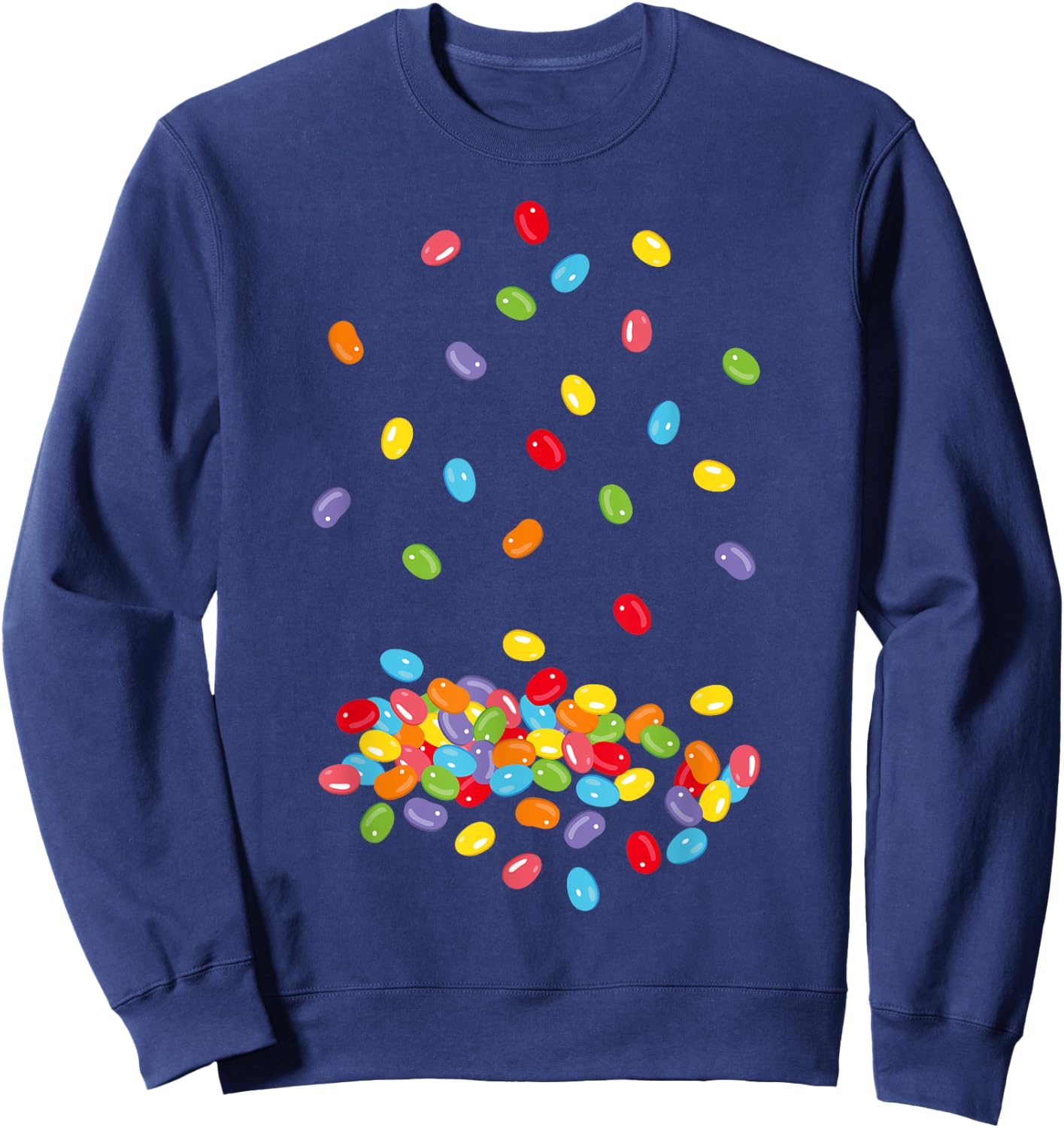 Jelly Beans Colourful Jelly Sweets Design Sweatshirt - Sweatshirt | Navy