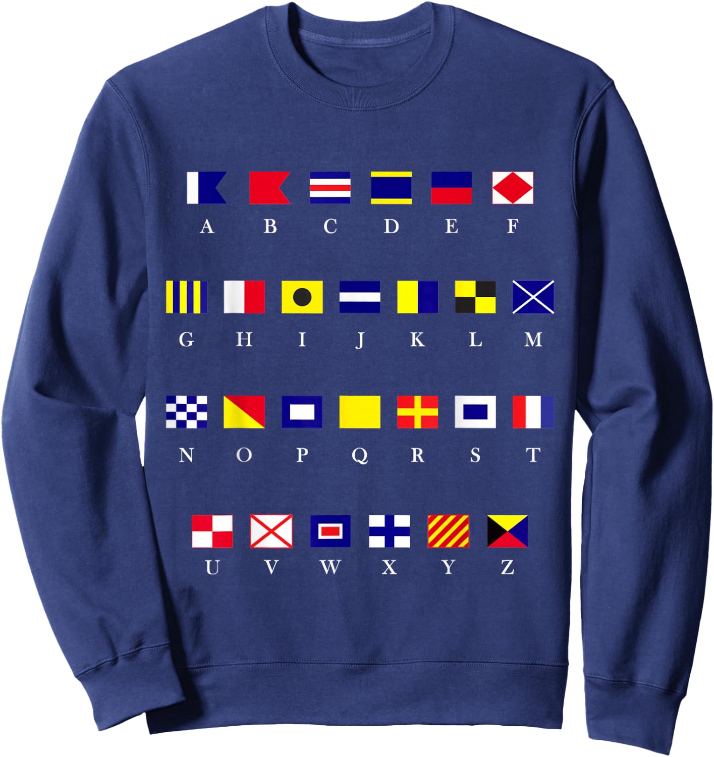 Nautical signal flag alphabet Sweatshirt - Sweatshirt | Navy