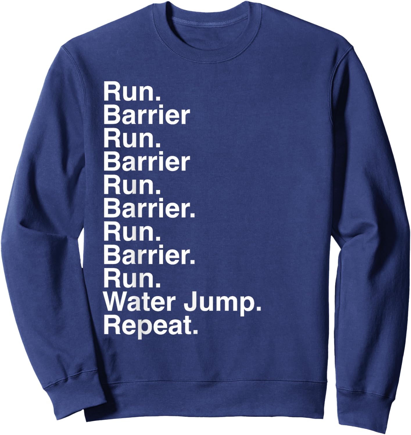 Steeplechase Track and Field Run Barrier Water Jump Sweatshirt - Sweatshirt | Navy