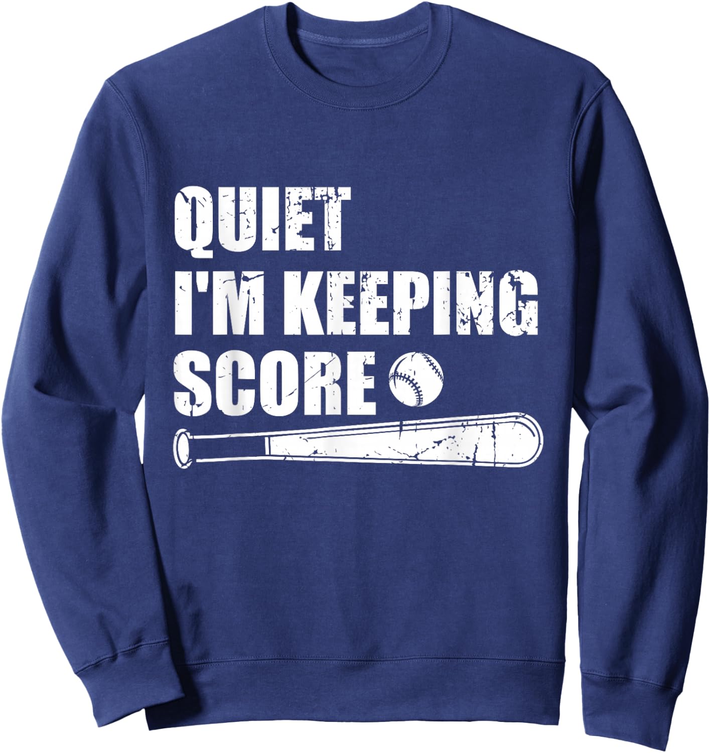 Quiet I'm Keeping Score Keeper Softball Player Sweatshirt - Sweatshirt | Navy