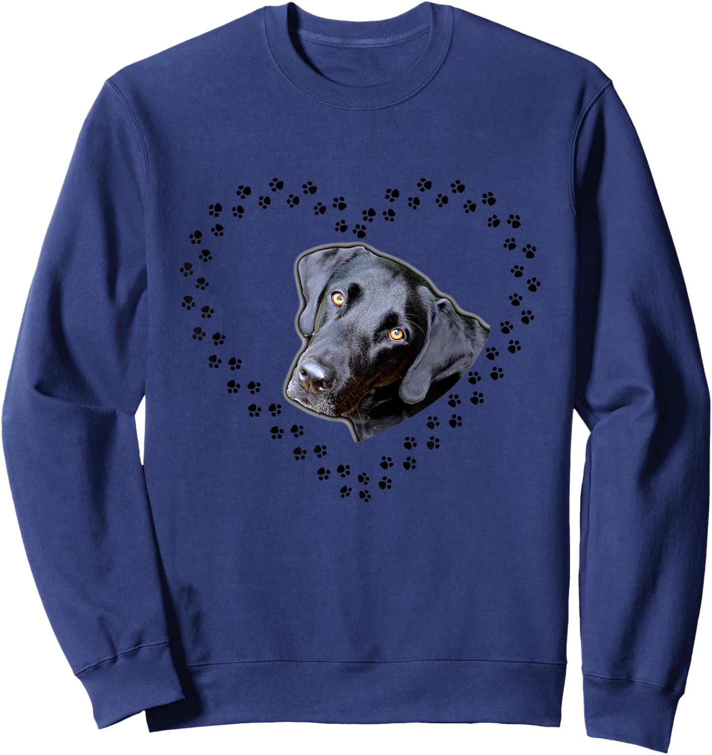 Black Labrador Retriever Dog Sweatshirt - Sweatshirt | Navy