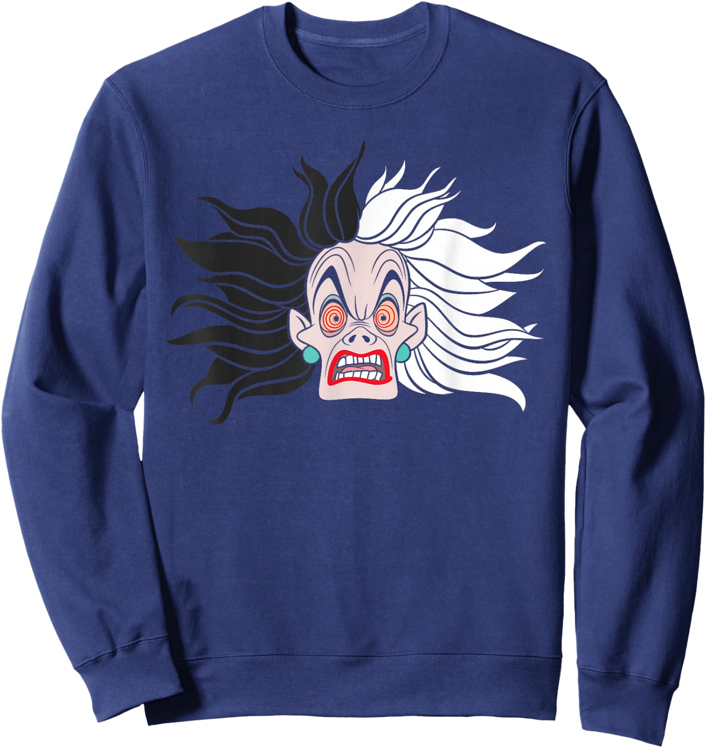 Disney Villains Crazy Cruella De Vil Sweatshirt - Sweatshirt | Navy