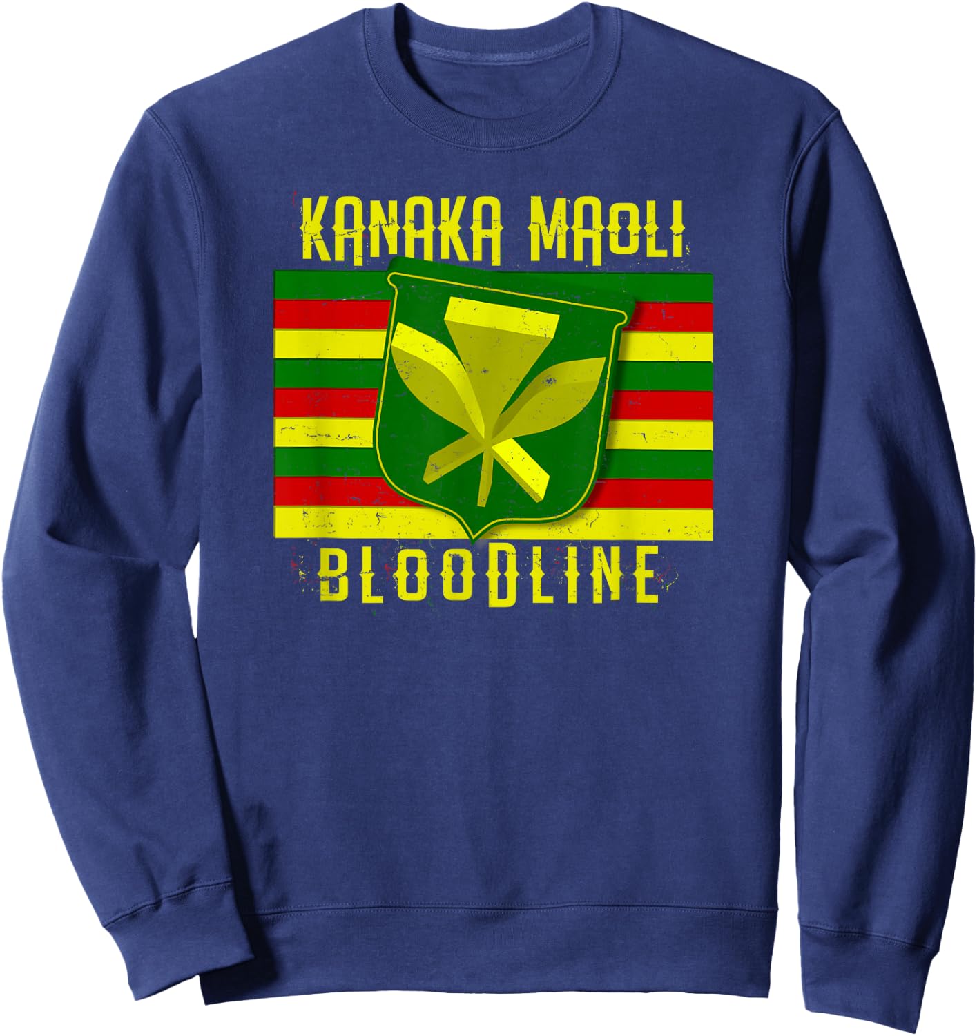 Kanaka Maoli Olelo Hawaii Sweatshirt - Sweatshirt | Navy