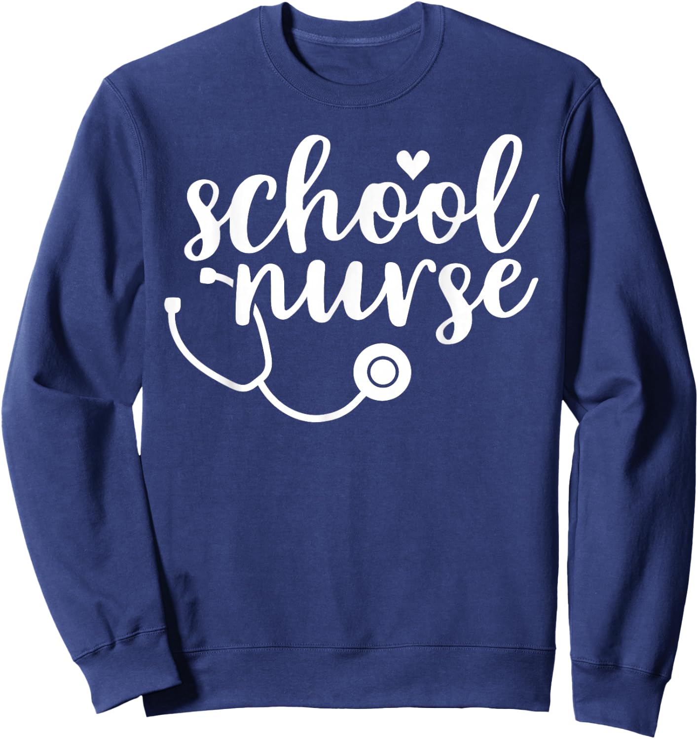 Cute School Nurse Appreciation Sweatshirt - Sweatshirt | Navy