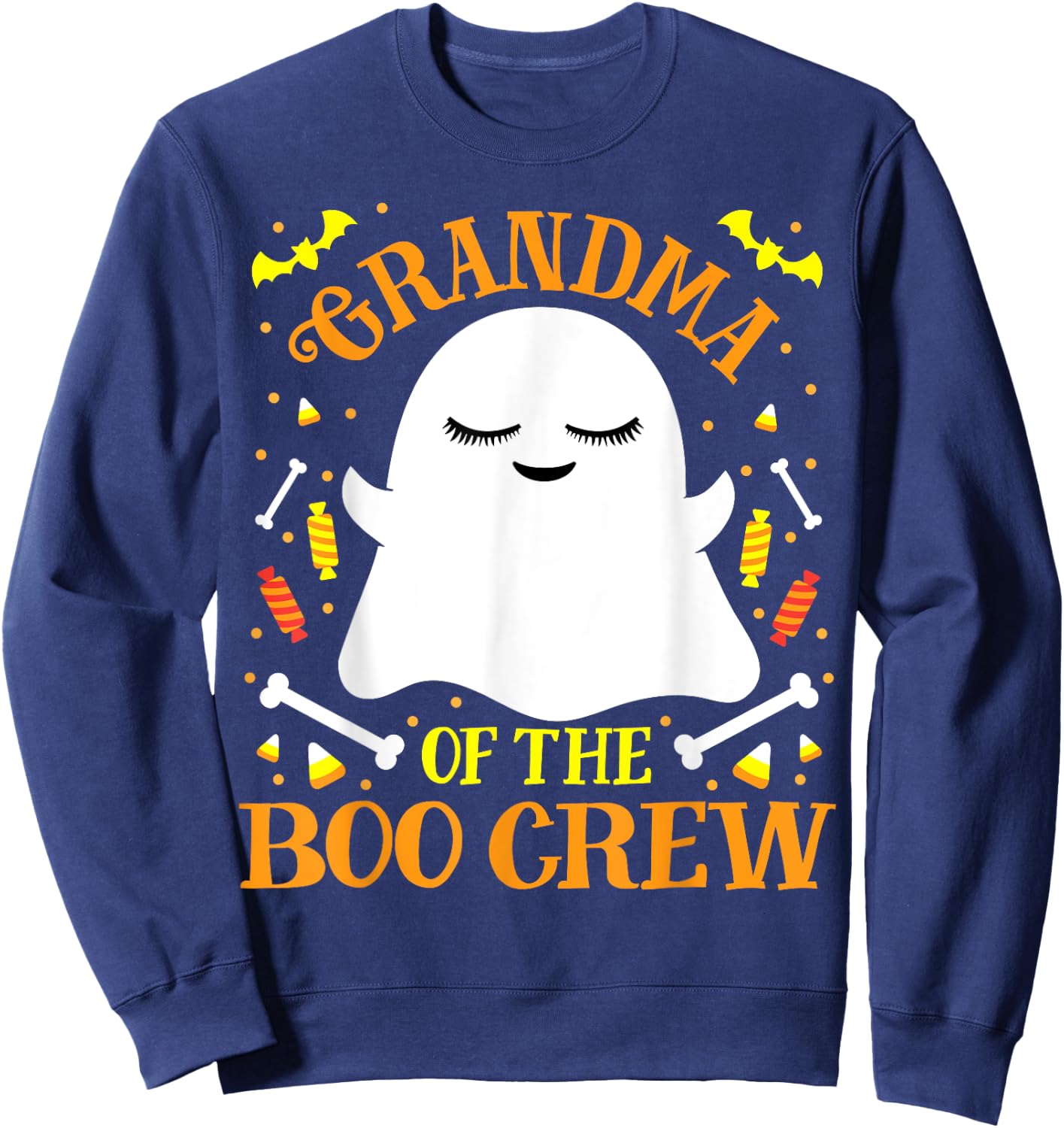 Grandma Boo Crew Ghost Matching Family Set Women's Halloween Sweatshirt - Sweatshirt | Navy