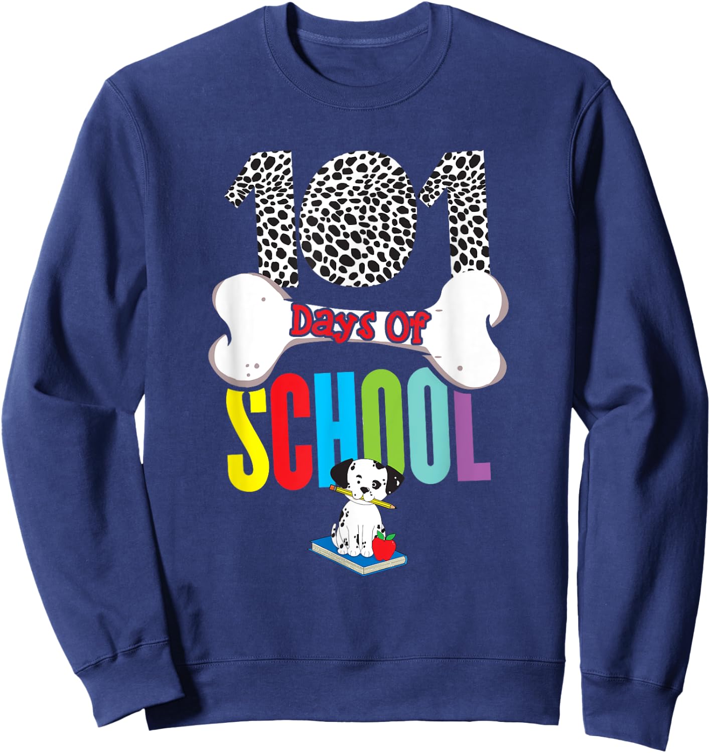 101st Days of School - 100th Day Class 101th Kids Teacher Sweatshirt - Sweatshirt | Navy