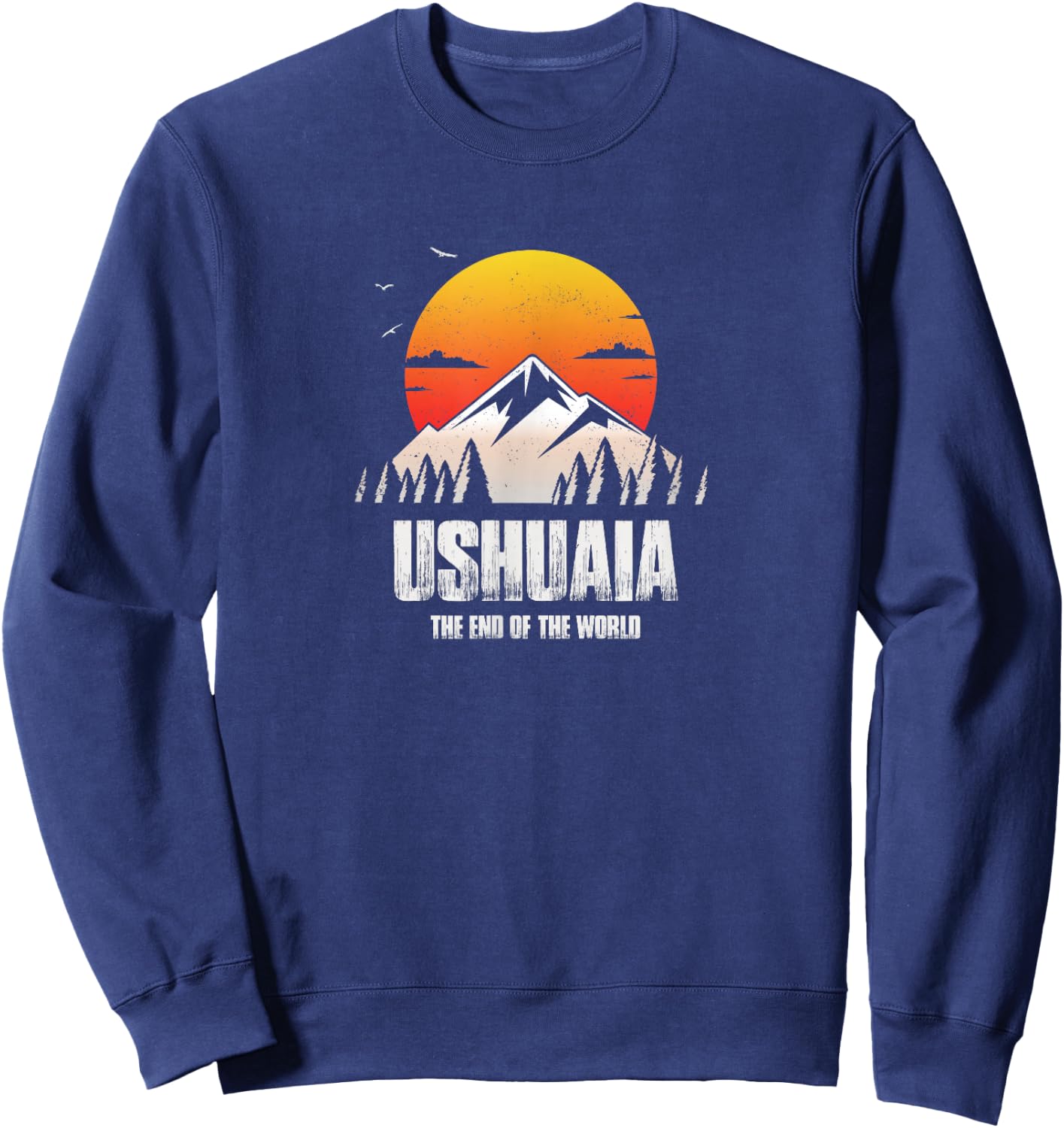 Ushuaia Men's Retro Ushuaia-themed , Black, Small Sweatshirt - Sweatshirt | Navy