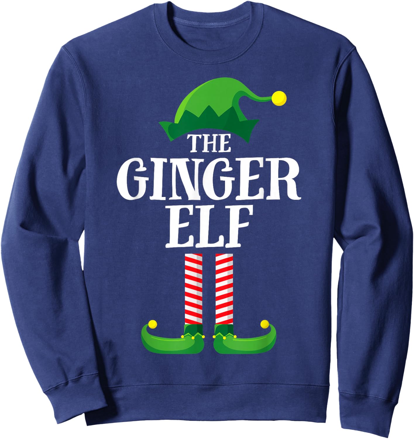 Ginger Elf Matching Family Group Christmas Party Pyjamas Sweatshirt - Sweatshirt | Navy