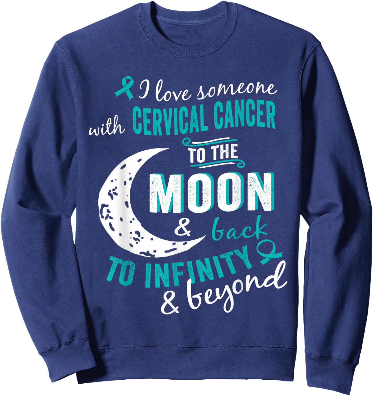 Cervical Cancer Shirts - Cervical Cancer Awareness Shirt Sweatshirt - Sweatshirt | Navy
