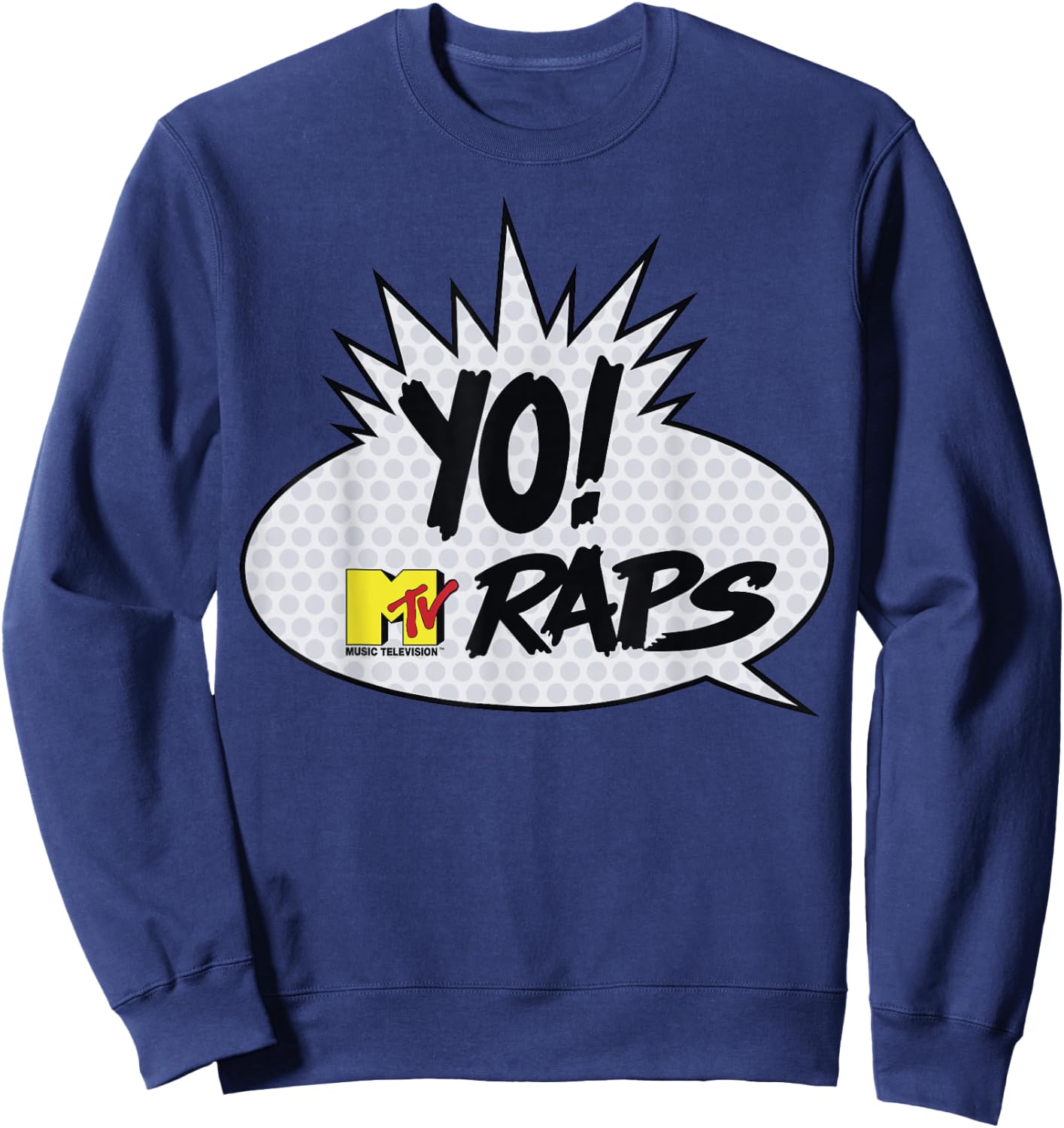 MTV YO! MTV Raps Comic Book Talk Bubble Small Sweatshirt - Sweatshirt | Navy