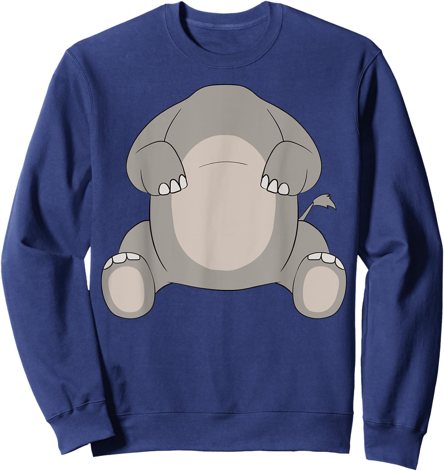 Elephant Body Costume Easy Halloween Costume Gift Funny Sweatshirt - Sweatshirt | Navy