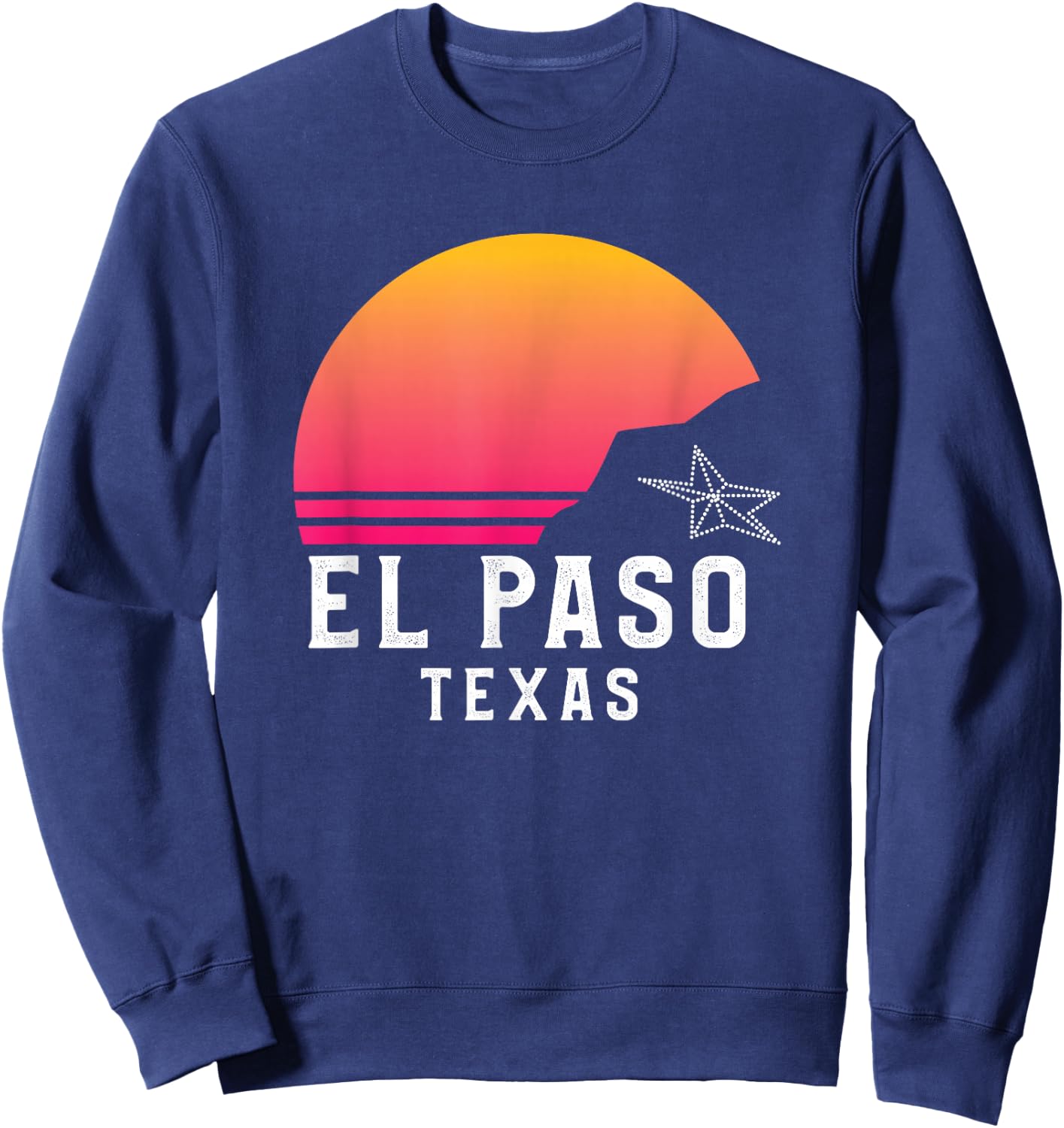 El Paso TX mountains sunset desert 915 Texas Sweatshirt - Sweatshirt | Navy