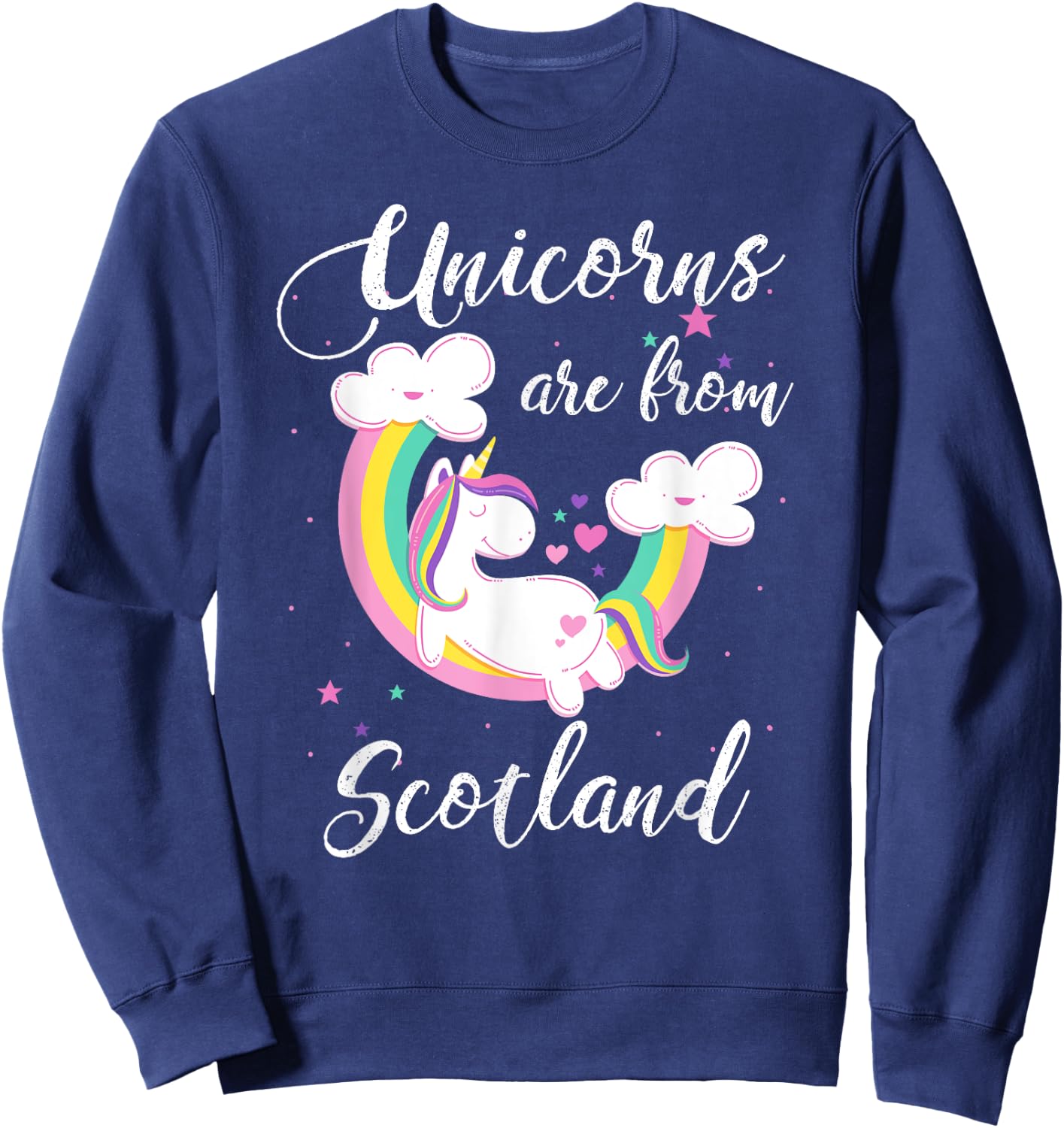 Unicorns Are From Scotland / Magical Unicorn Gift Sweatshirt - Sweatshirt | Navy