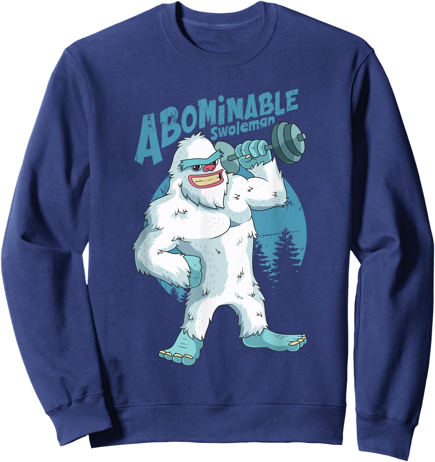 Yeti Abominable Swoleman Weightlifting Gym Fitness Training Sweatshirt - Sweatshirt | Navy