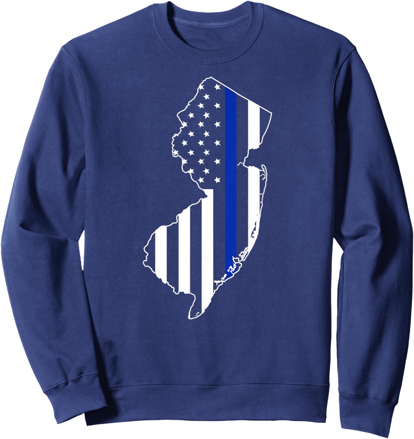 New Jersey Thin Blue Line NJ State Police Shirt Sweatshirt - Sweatshirt | Navy