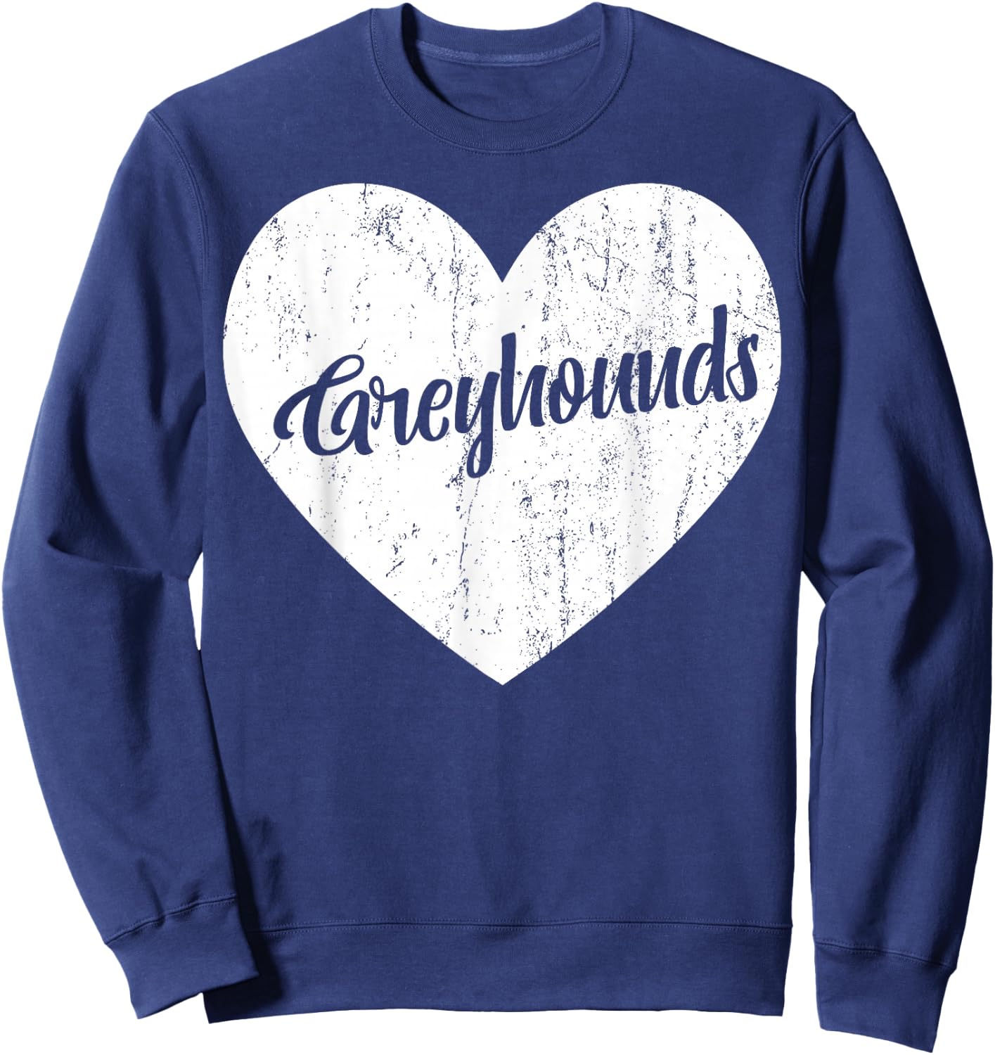 Greyhounds School Sports Fan Team Spirit Mascot Heart Gift Sweatshirt - Sweatshirt | Navy