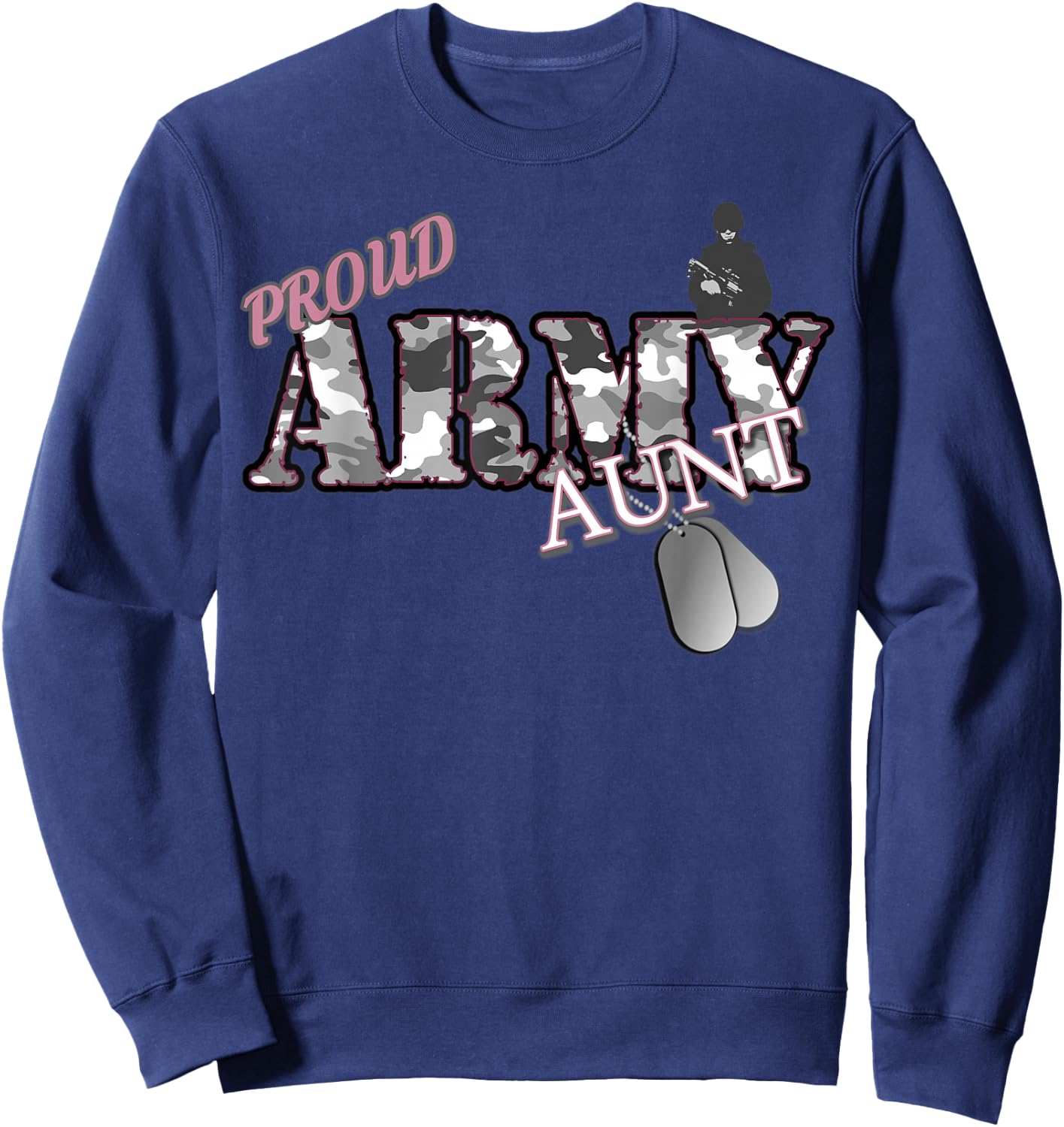 Proud Army Aunt Sweatshirt - Sweatshirt | Navy