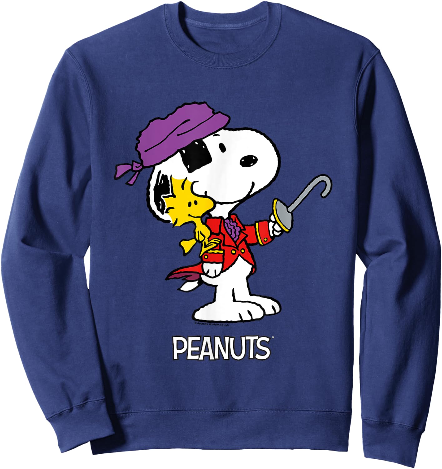 Peanuts Halloween Pirate Snoopy & Woodstock Sweatshirt - Sweatshirt | Navy