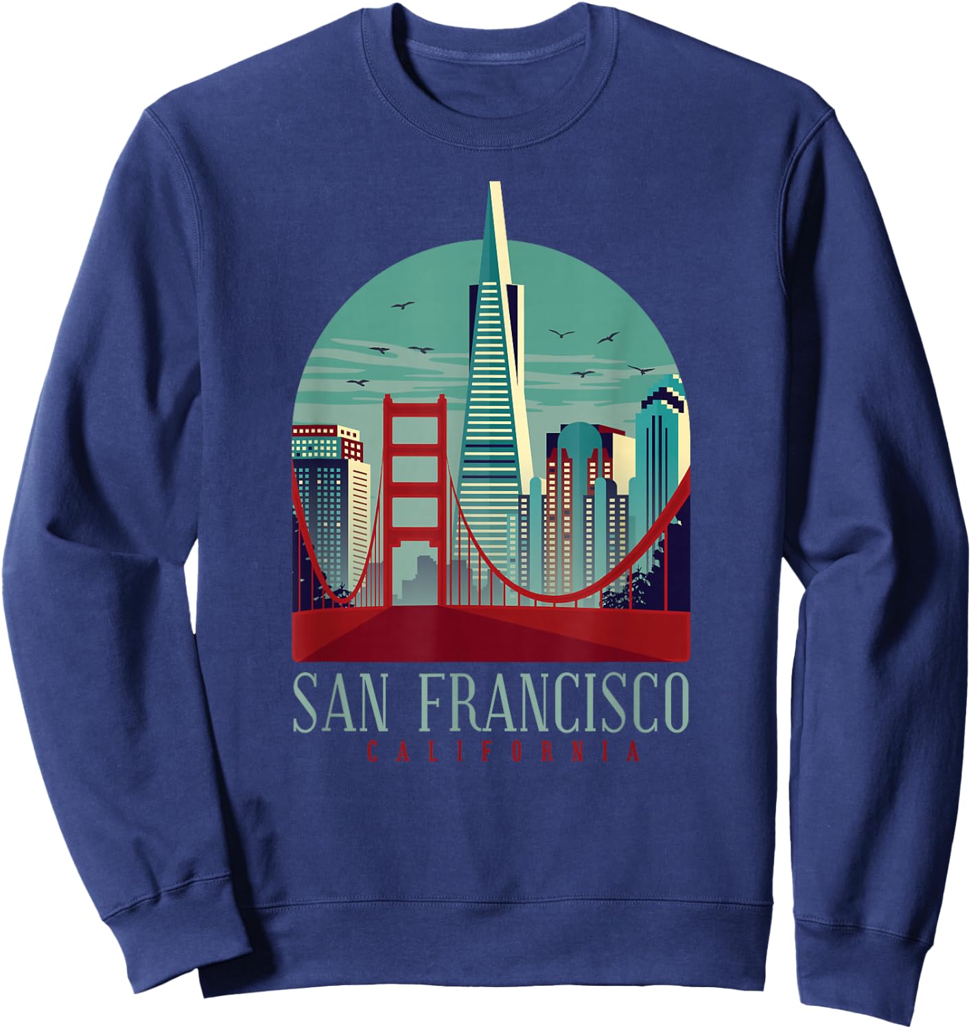 San Francisco California Golden Gate Bridge Souvenir Sweatshirt - Sweatshirt | Navy