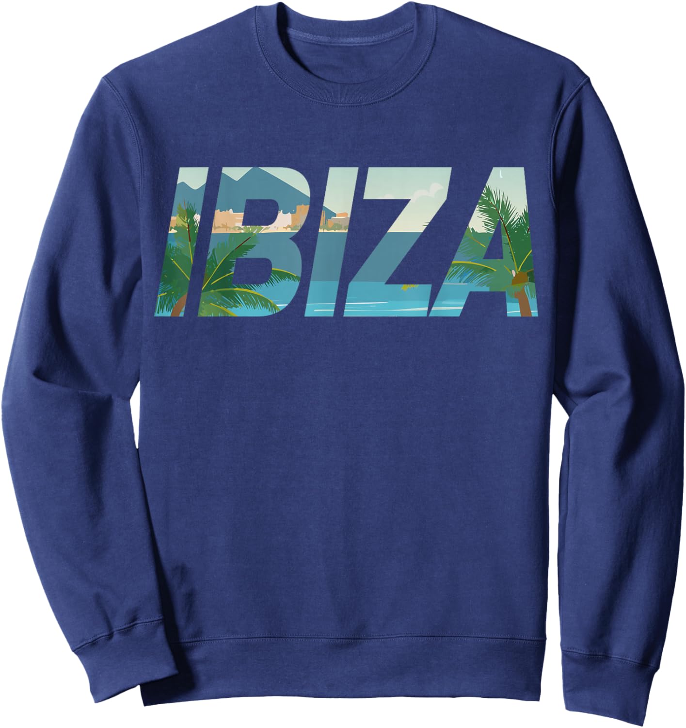 Spain Ibiza Beach Vacation Destination Travel Sweatshirt - Sweatshirt | Navy