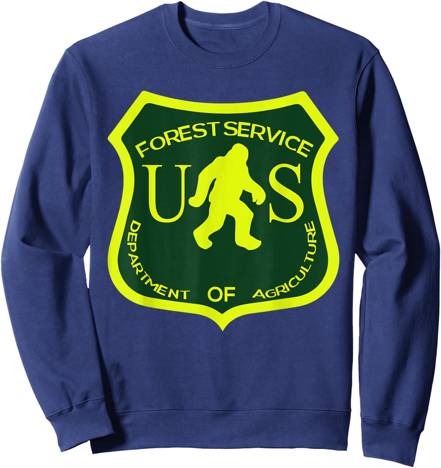 Funny Bigfoot National Park Forest Service Sasquatch Sweatshirt - Sweatshirt | Navy