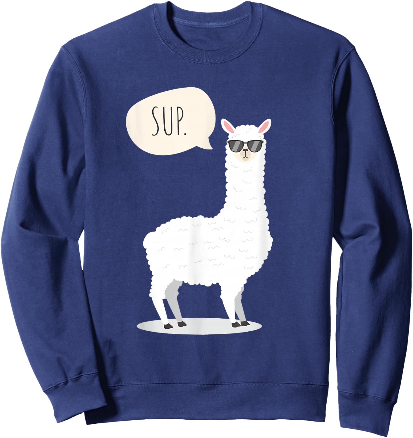 Sup No Drama Llama Alpaca Sweatshirt - Sweatshirt | Navy