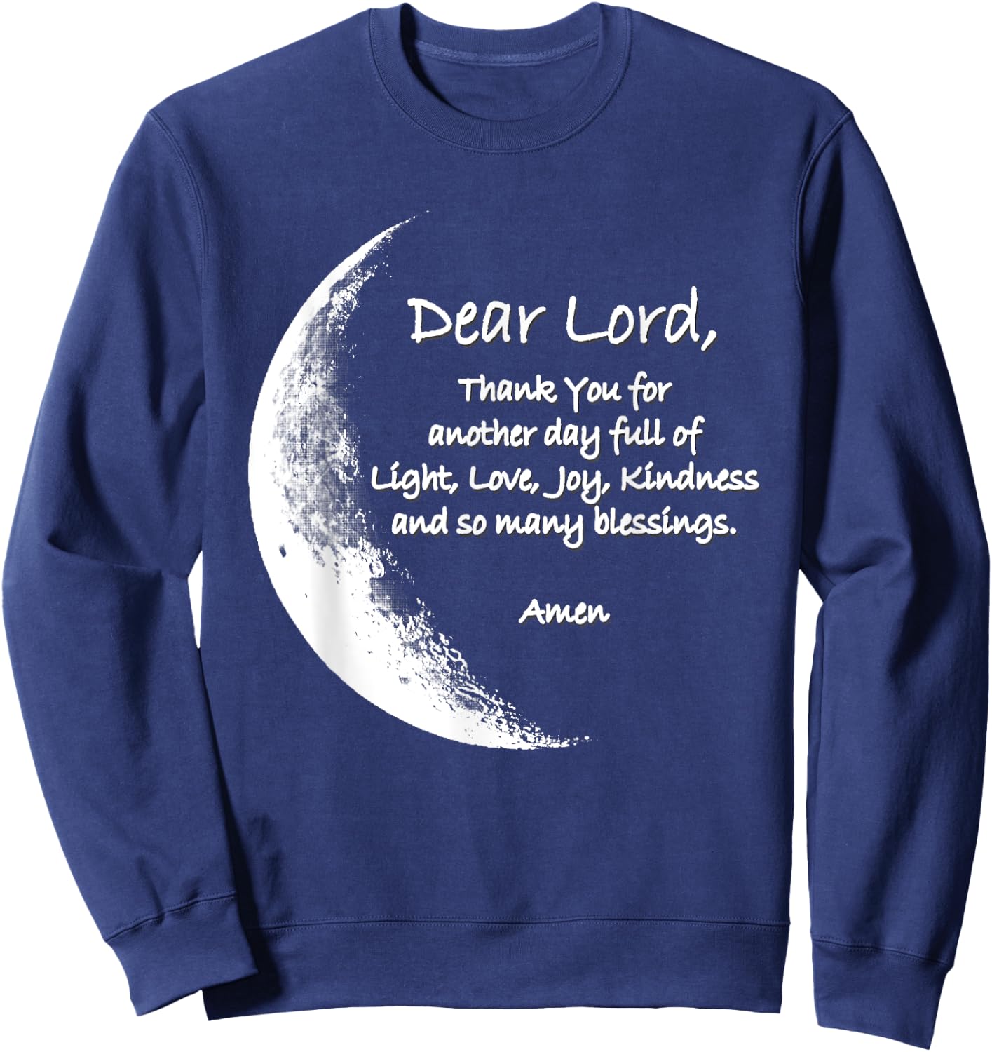 Christian Night Bedtime Prayer Pajama Faith and Love for God Sweatshirt - Sweatshirt | Navy