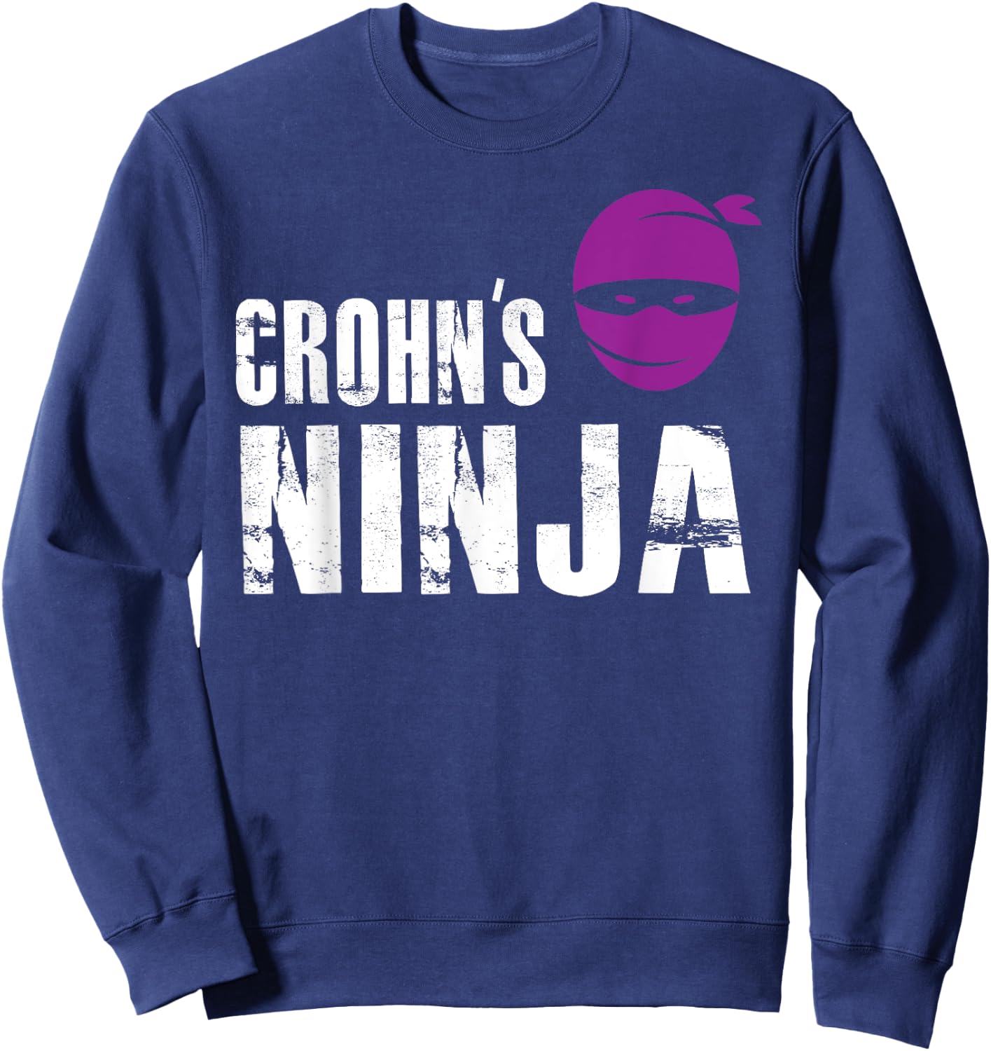 Crohn's Ninja - Support Awareness Fighter Sweatshirt - Sweatshirt | Navy