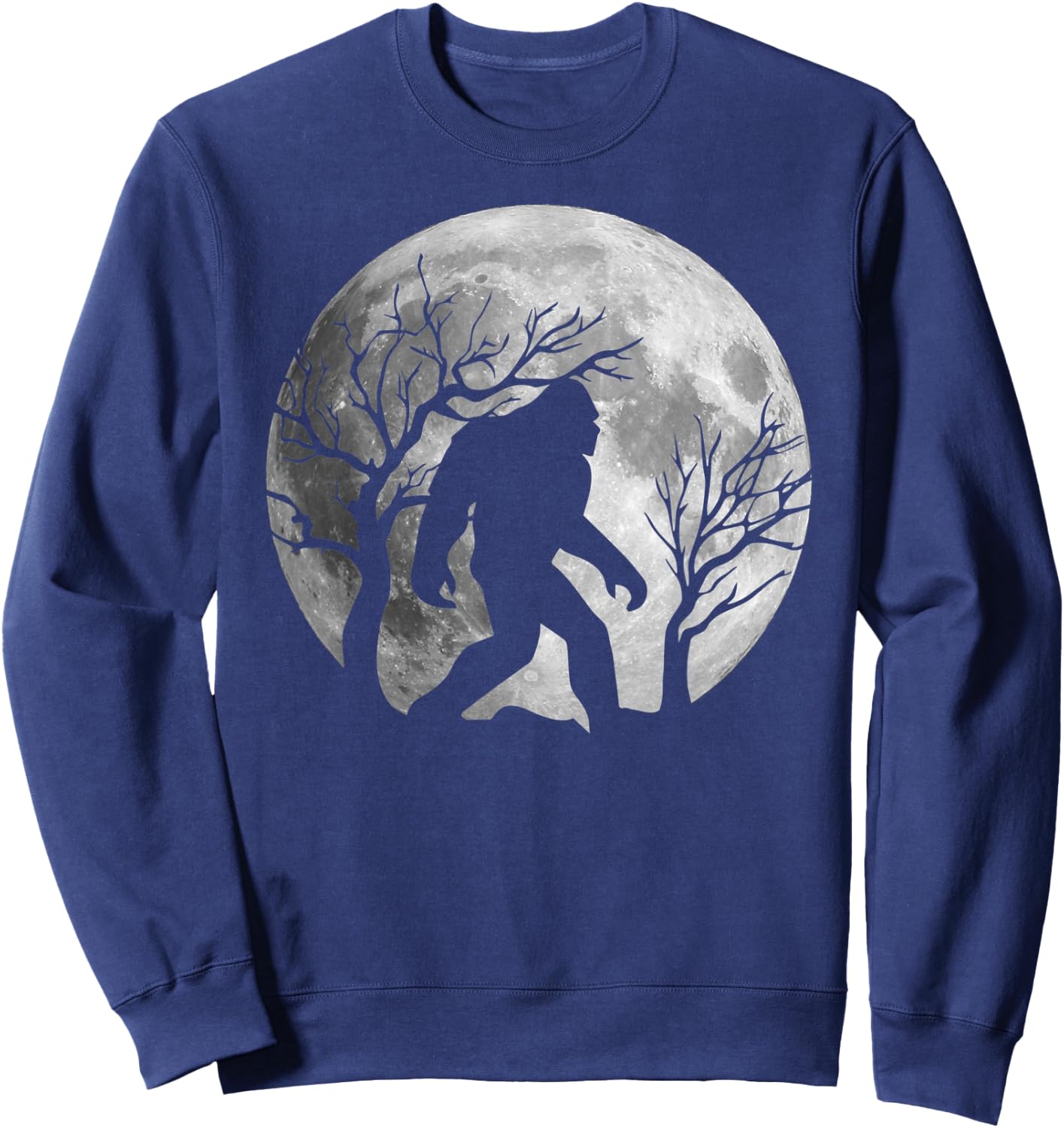 Bigfoot Halloween Sasquatch Full moon Yeti Funny Sweatshirt - Sweatshirt | Navy