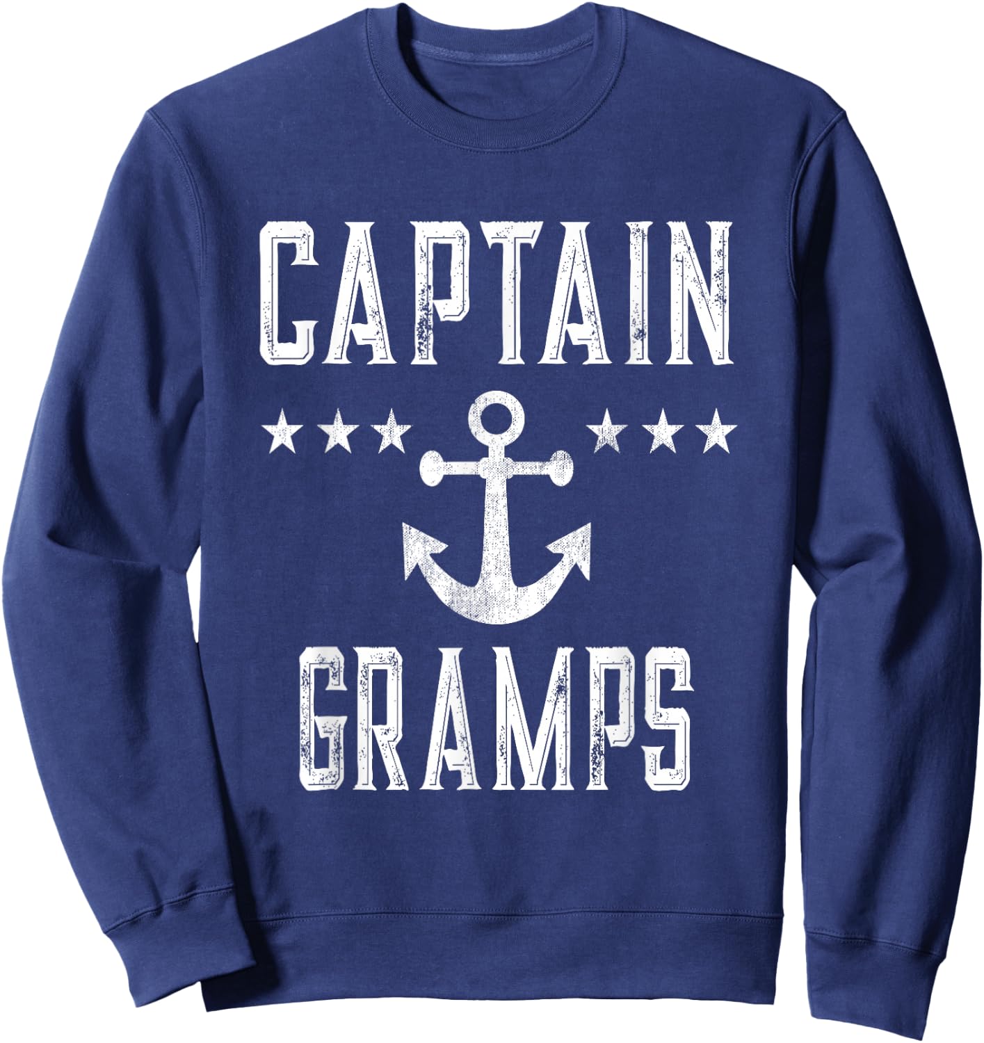 Vintage Captain Gramps - Family Cruise or Lake Boating Sweatshirt - Sweatshirt | Navy