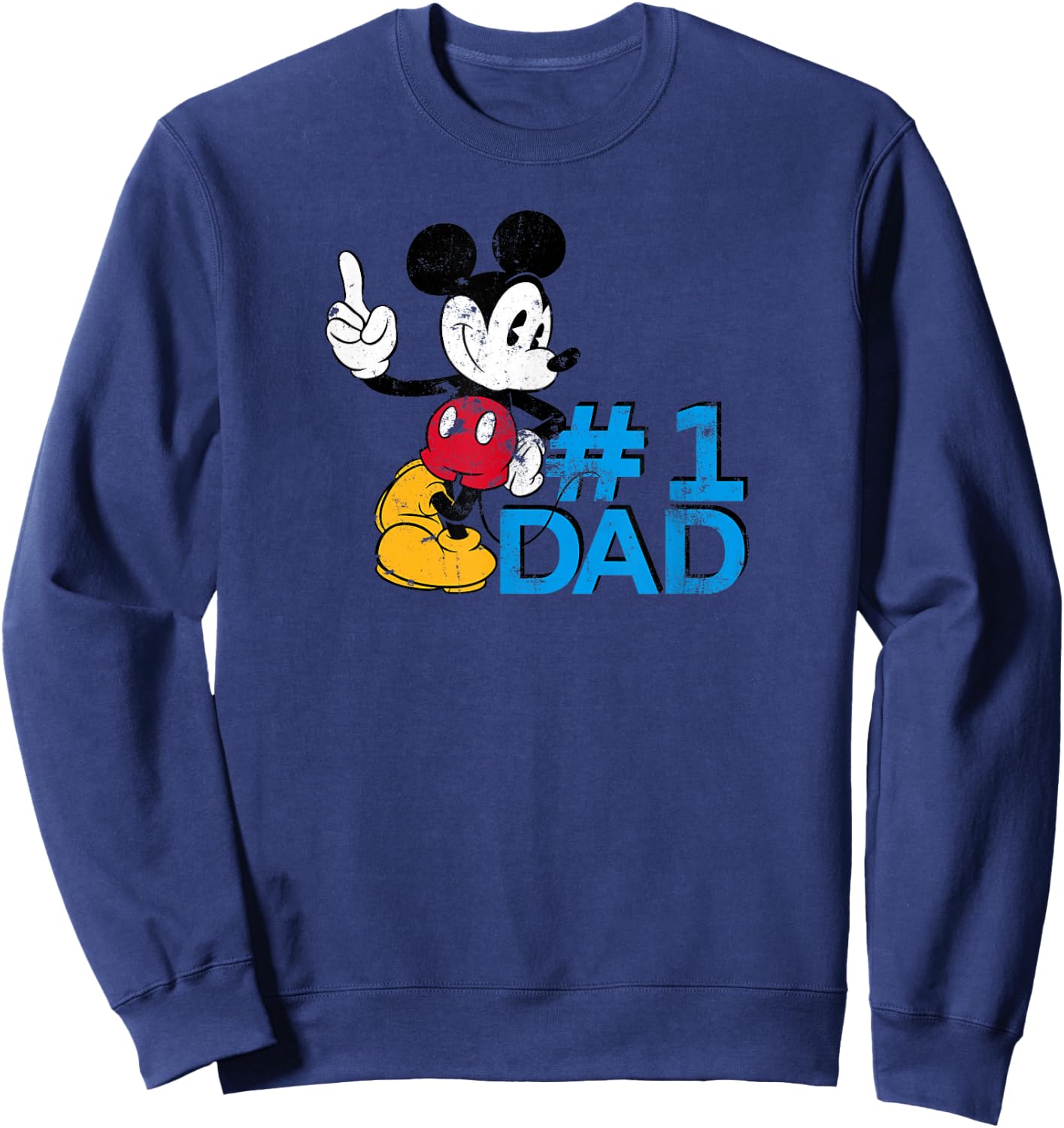 Disney Mickey Mouse Father's Day #1 Dad Sweatshirt - Sweatshirt | Navy