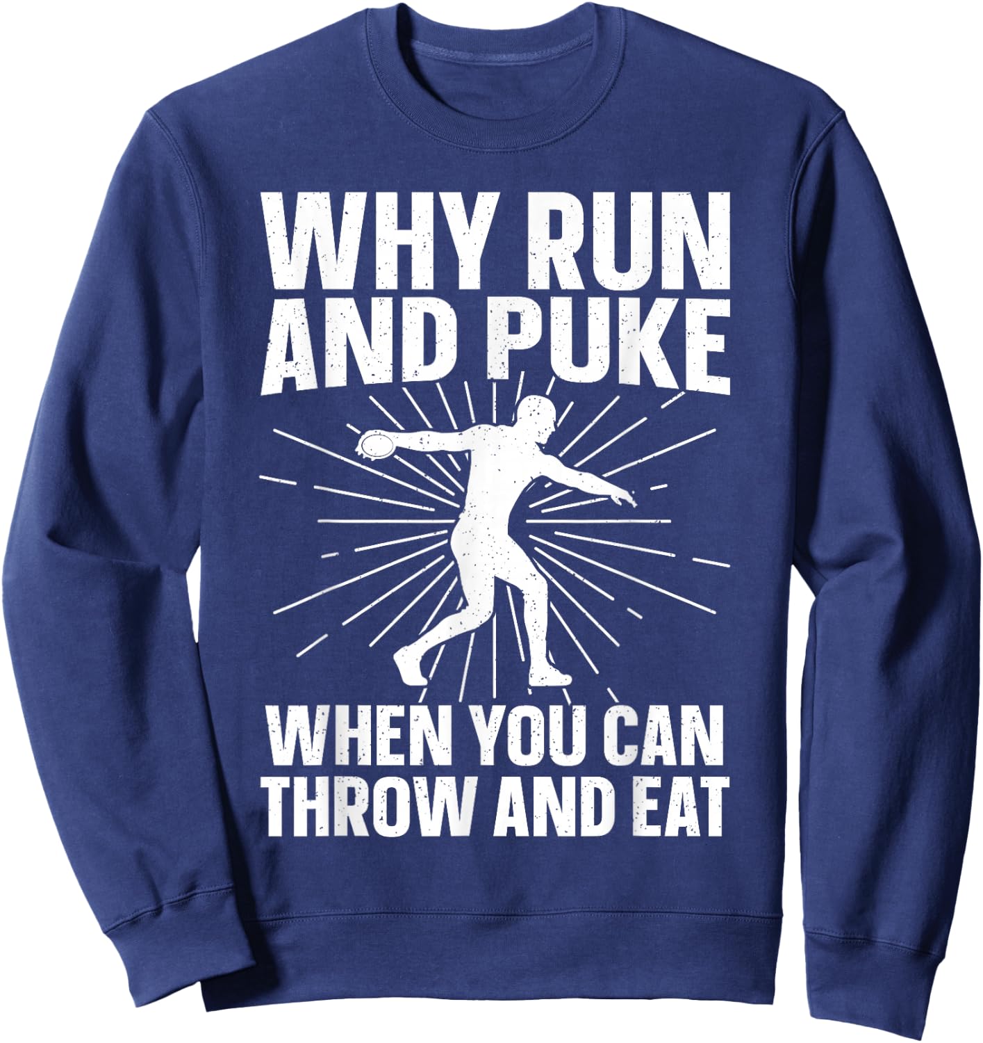 Funny Discus Throwing Art Women Throw Discus Thrower Sweatshirt - Sweatshirt | Navy