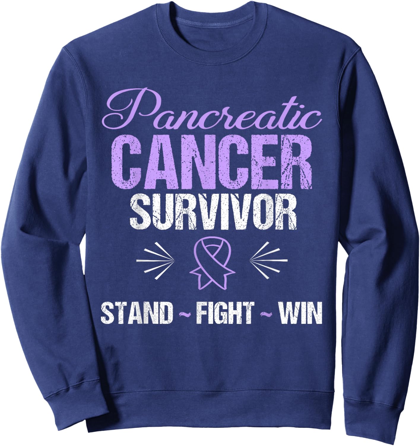 Pancreatic Cancer Shirt: Pancreatic Cancer Survivor Sweatshirt - Sweatshirt | Navy