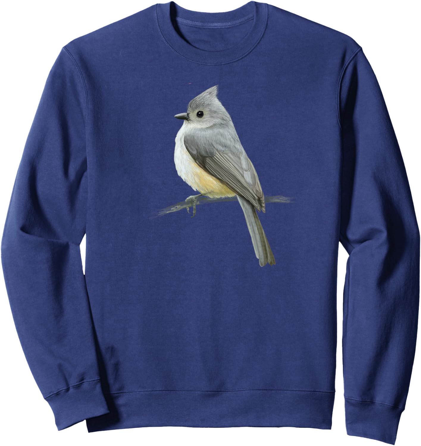 Tufted Titmouse Bird Sweatshirt - Sweatshirt | Navy