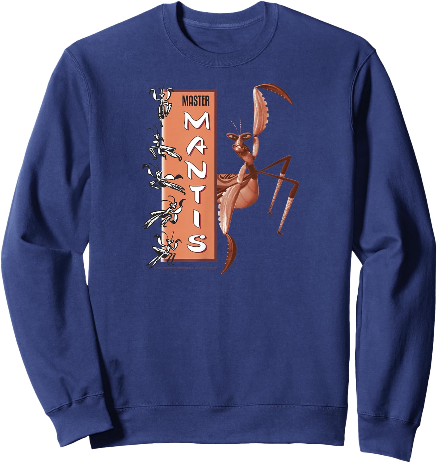 Kung Fu Panda Master Mantis Action Pose Banner Sweatshirt - Sweatshirt | Navy