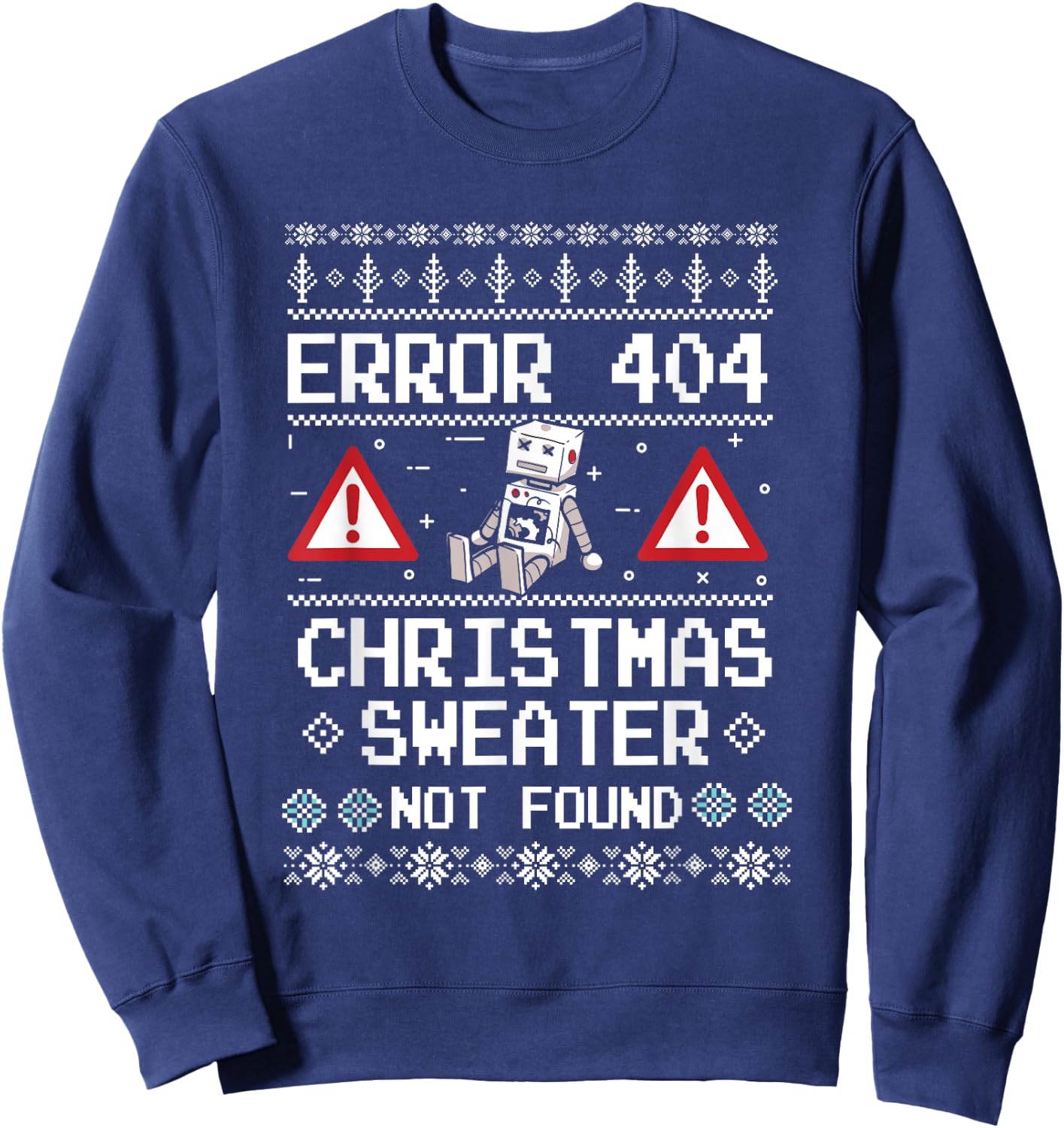 Ugly Christmas Computer Funny Nerd Gift Sweatshirt - Sweatshirt | Navy