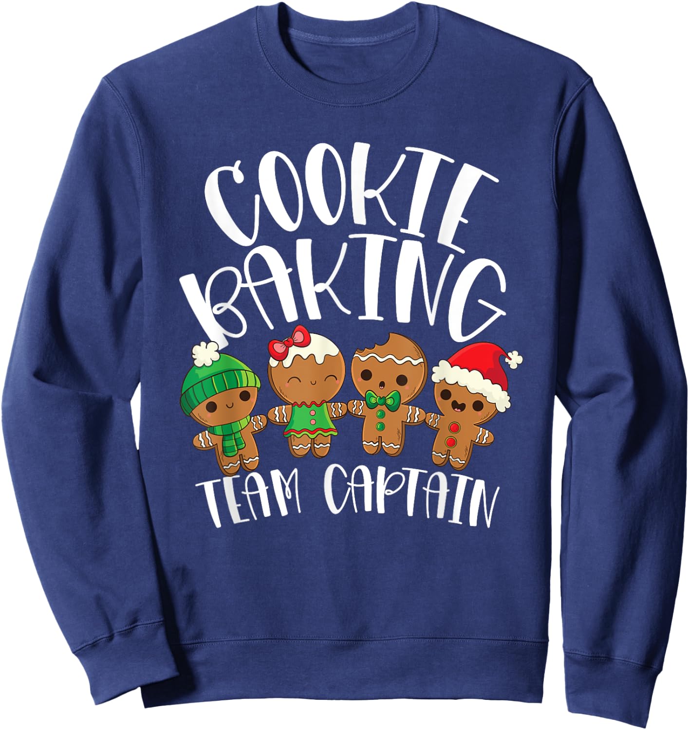 Cookie Baking Team Captain Christmas bakers Gingerbread Gift Sweatshirt - Sweatshirt | Navy