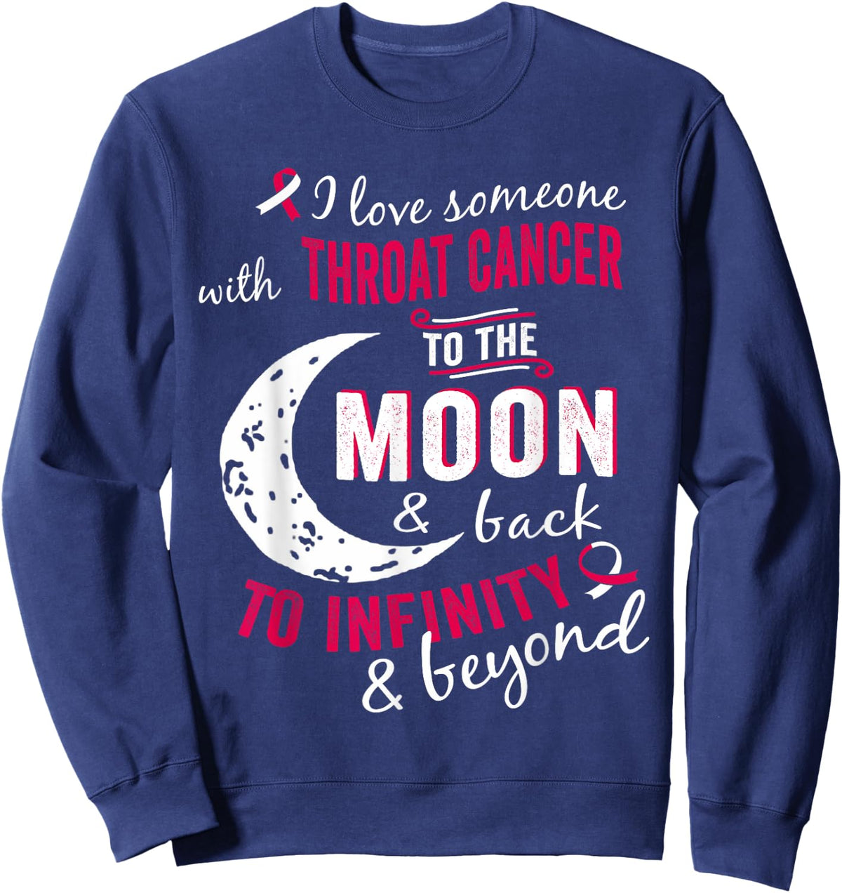 Throat Cancer Awareness Shirt /Men Sweatshirt - Sweatshirt | Navy