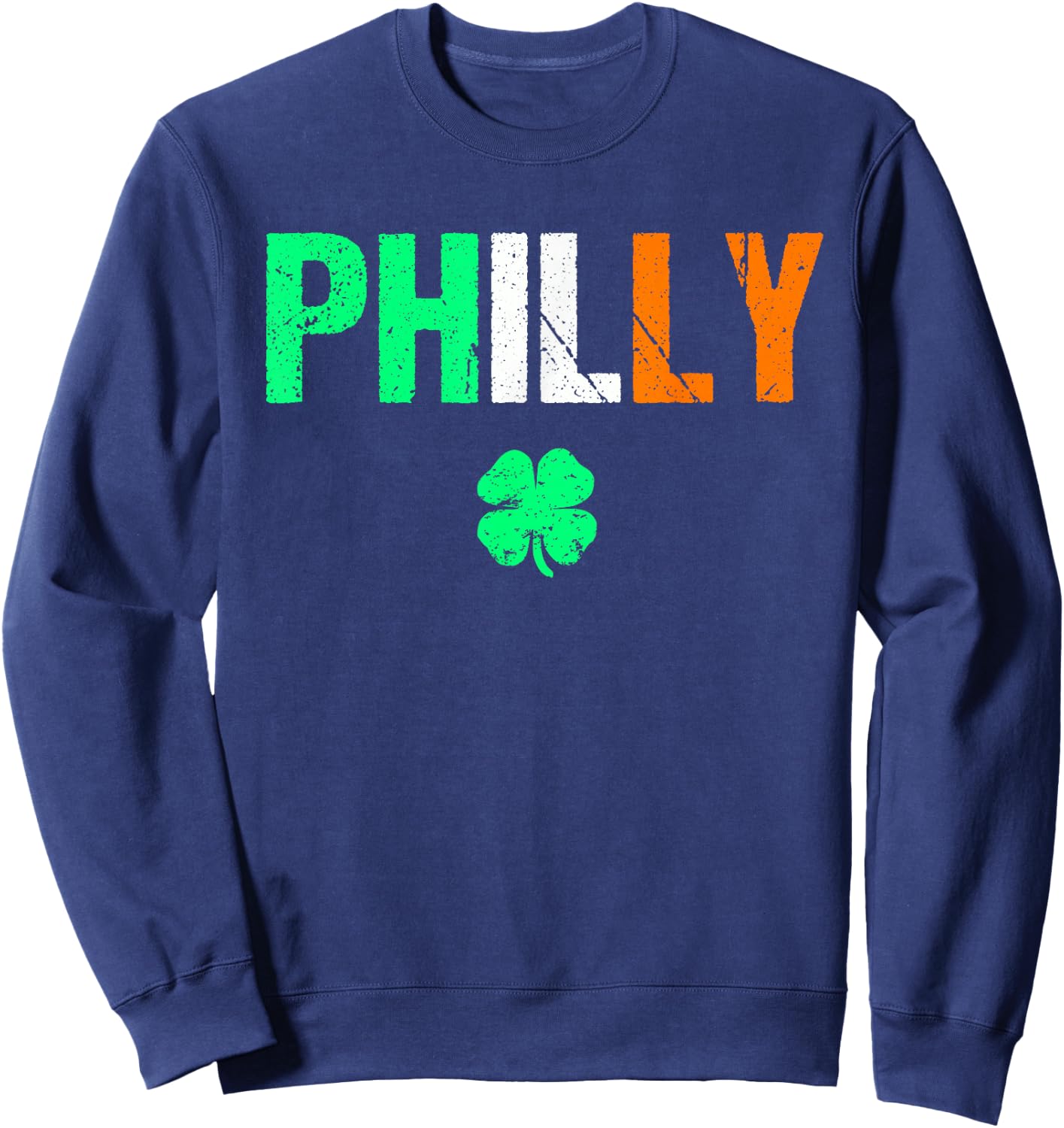 Philly Irish Shirt | Philadelphia Saint Patrick's Day Sweatshirt - Sweatshirt | Navy