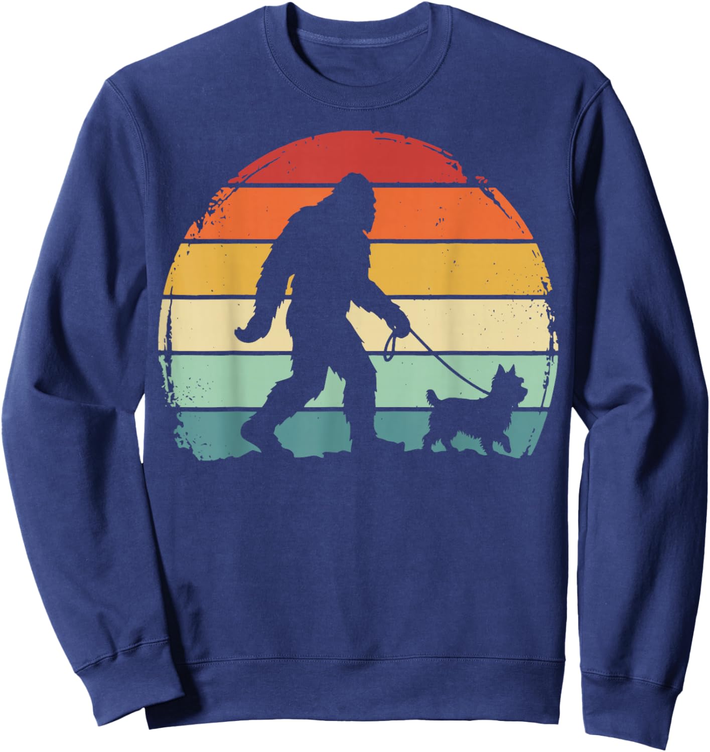 Bigfoot Yorkshire Terrier Retro Yorkie Sweatshirt - Sweatshirt | Navy